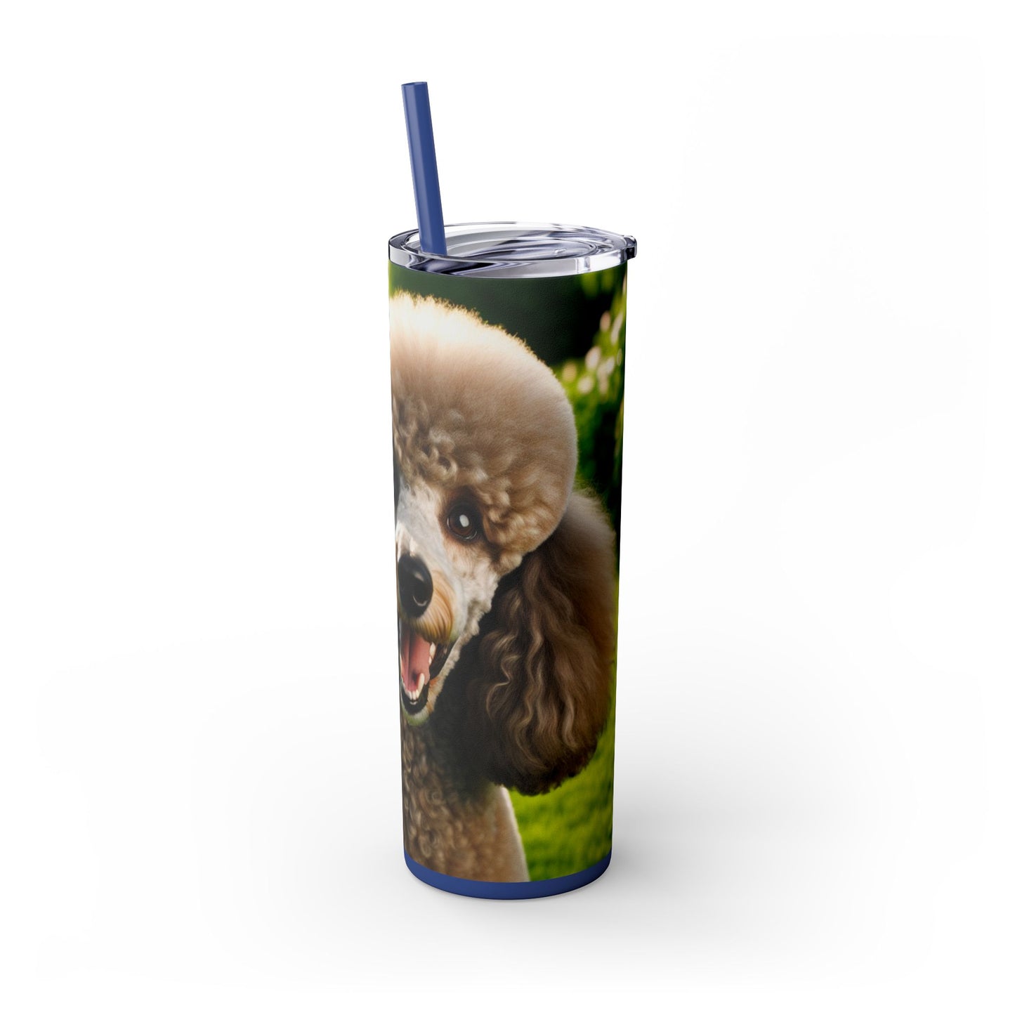 Standard Poodle Skinny Tumbler with Straw, 20oz