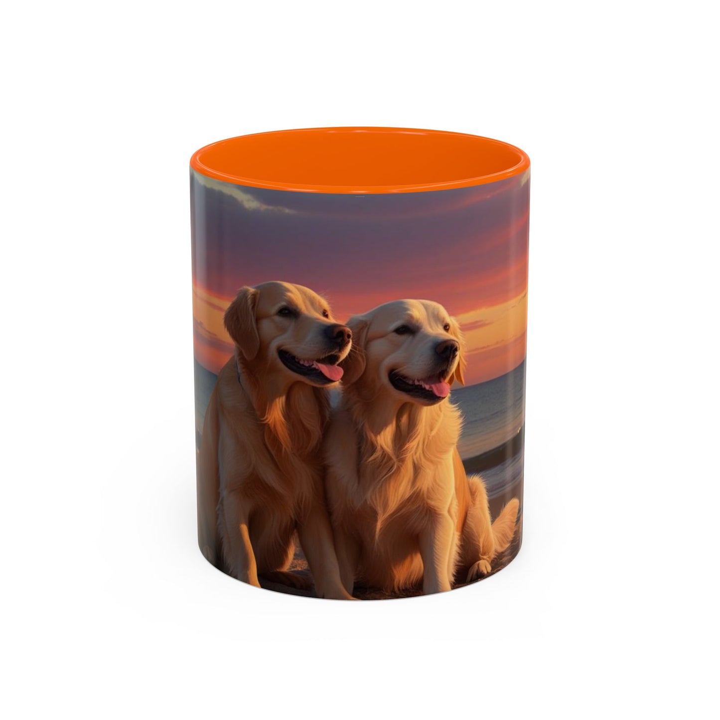 Golden Retriever Love Accent Coffee Mug - Perfect Gift for Dog Lovers