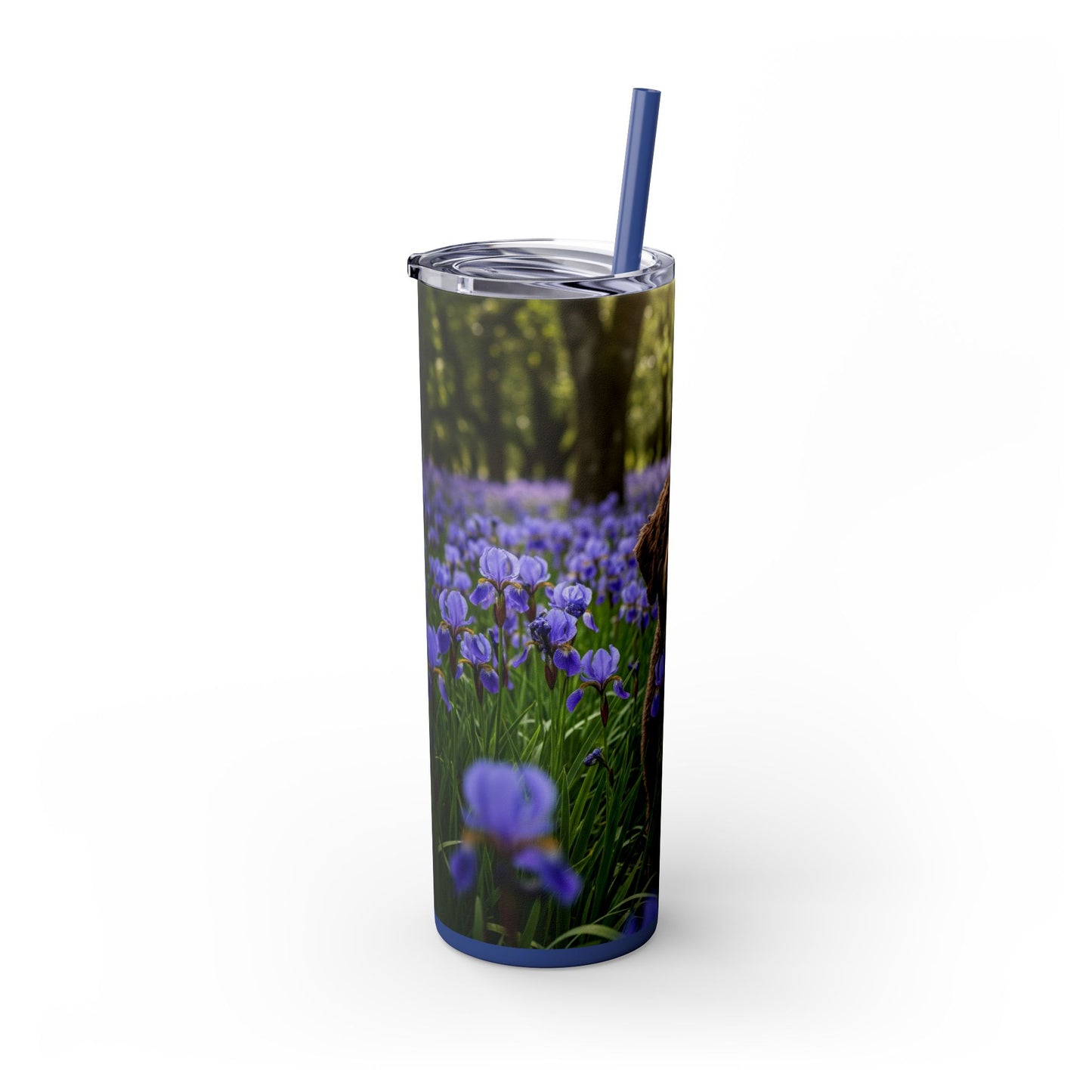 Portuguese Water Dog Skinny Tumbler with Straw, 20oz