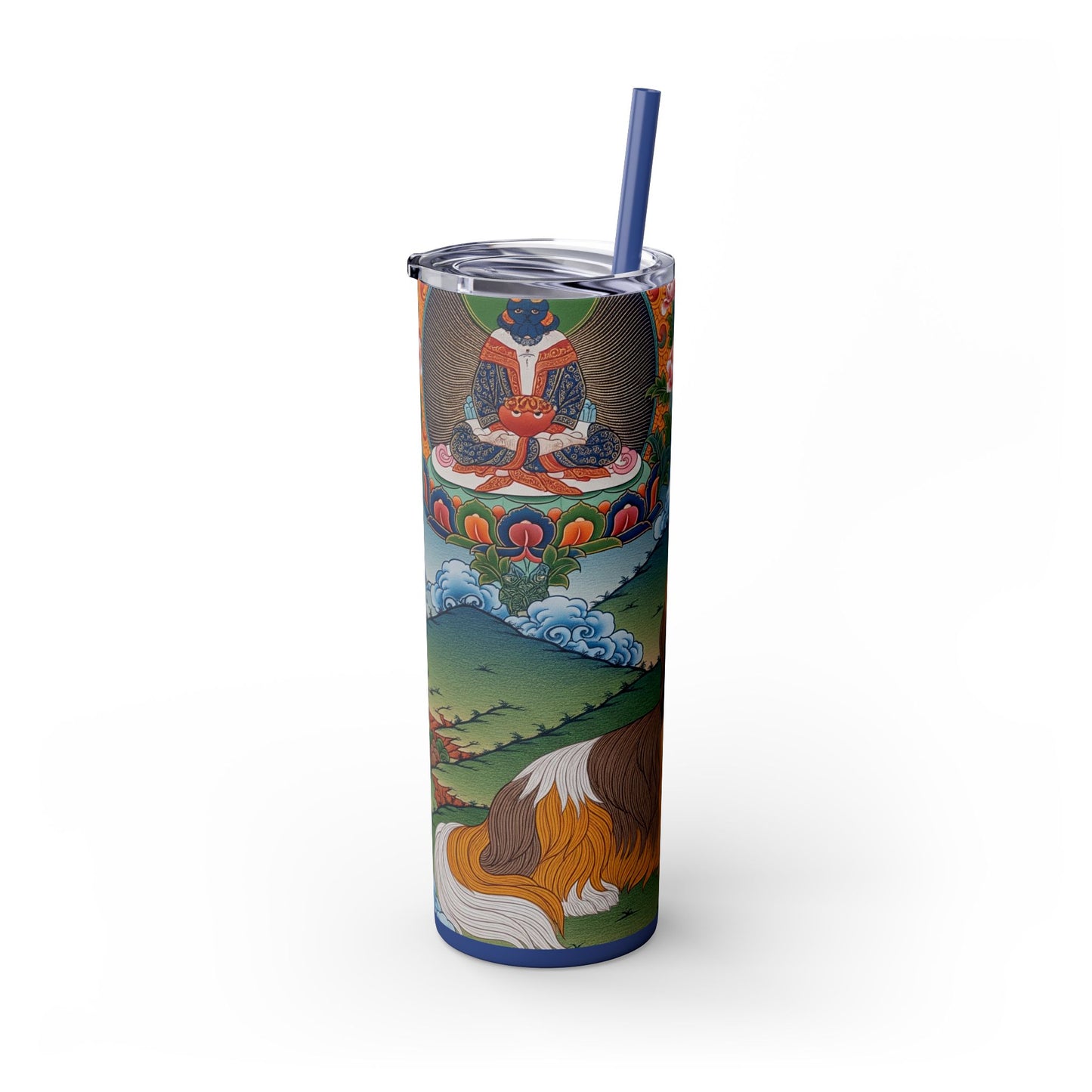 Lhasa Apso Skinny Tumbler with Straw, 20oz