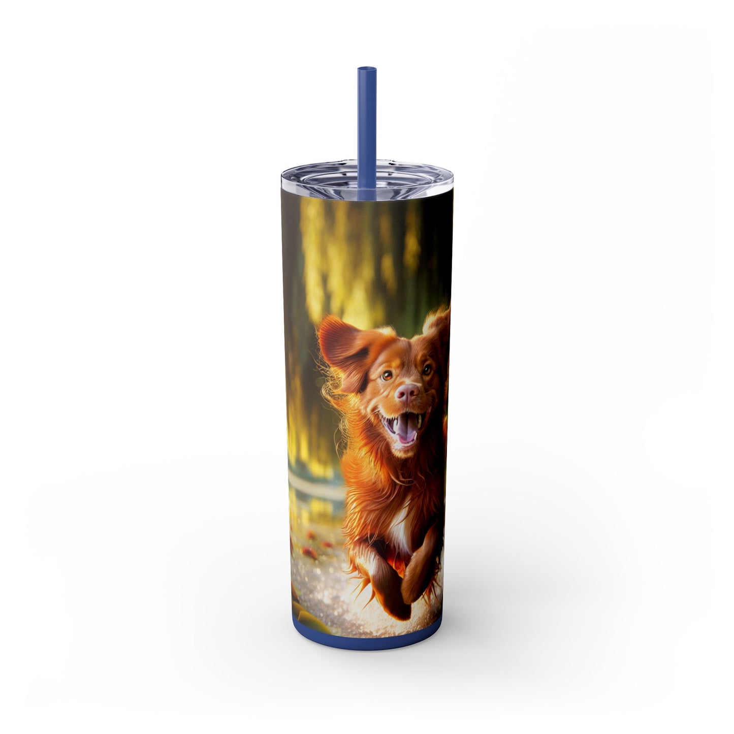 Nova Scotia Duck Trolling Retriever Skinny Tumbler with Straw, 20oz