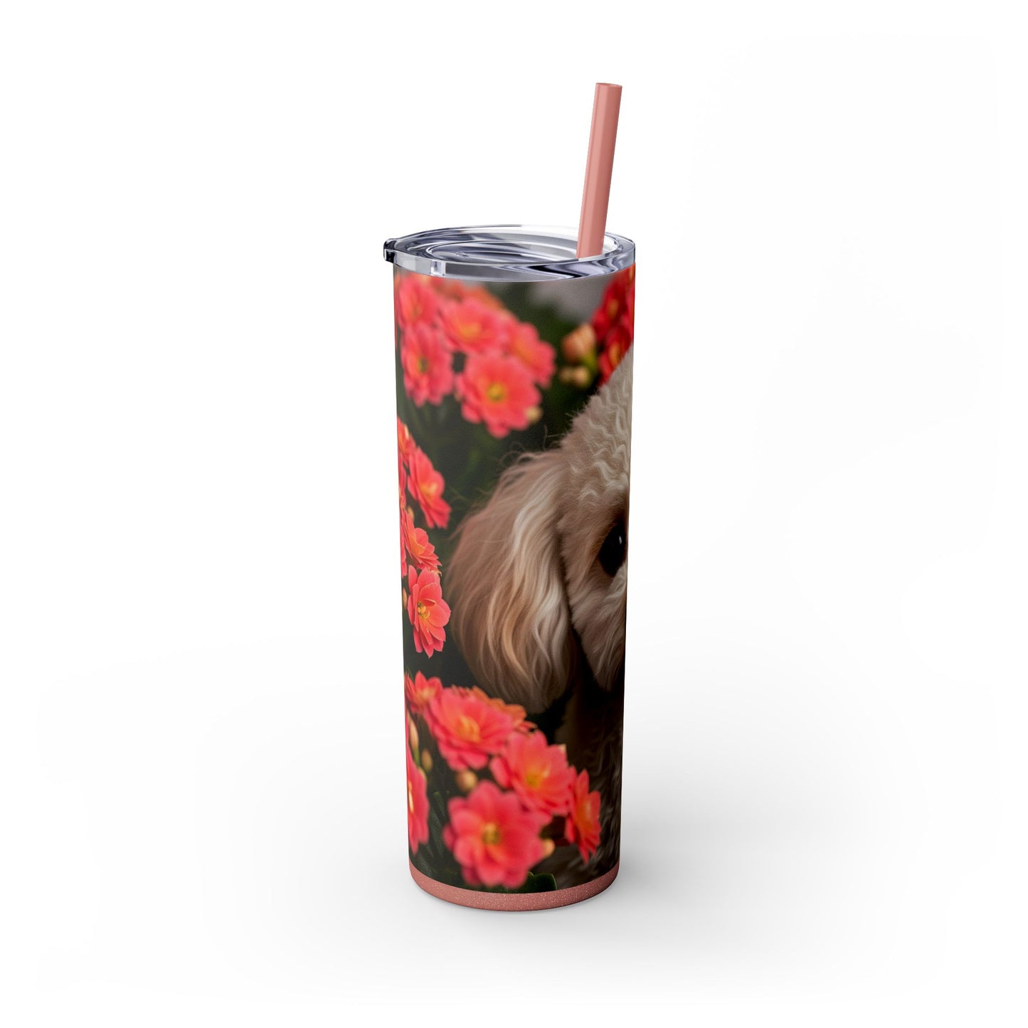 Miniature Poodle Tumbler with Straw, 20oz