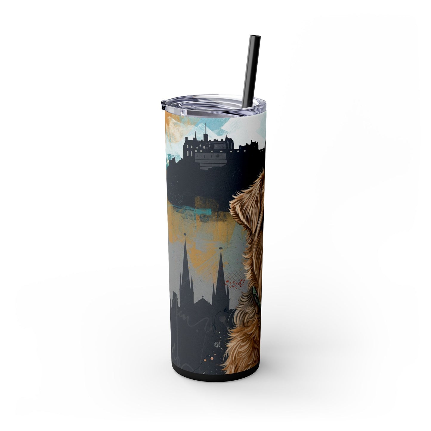 Glen of Imaal Terrier Skinny Tumbler with Straw, 20oz