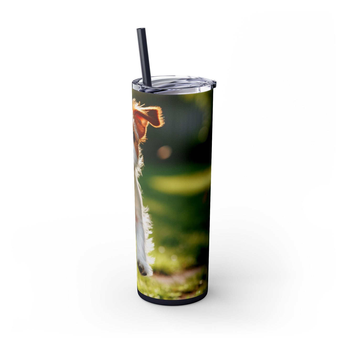 Parson Russell Terrier Skinny Tumbler with Straw, 20oz