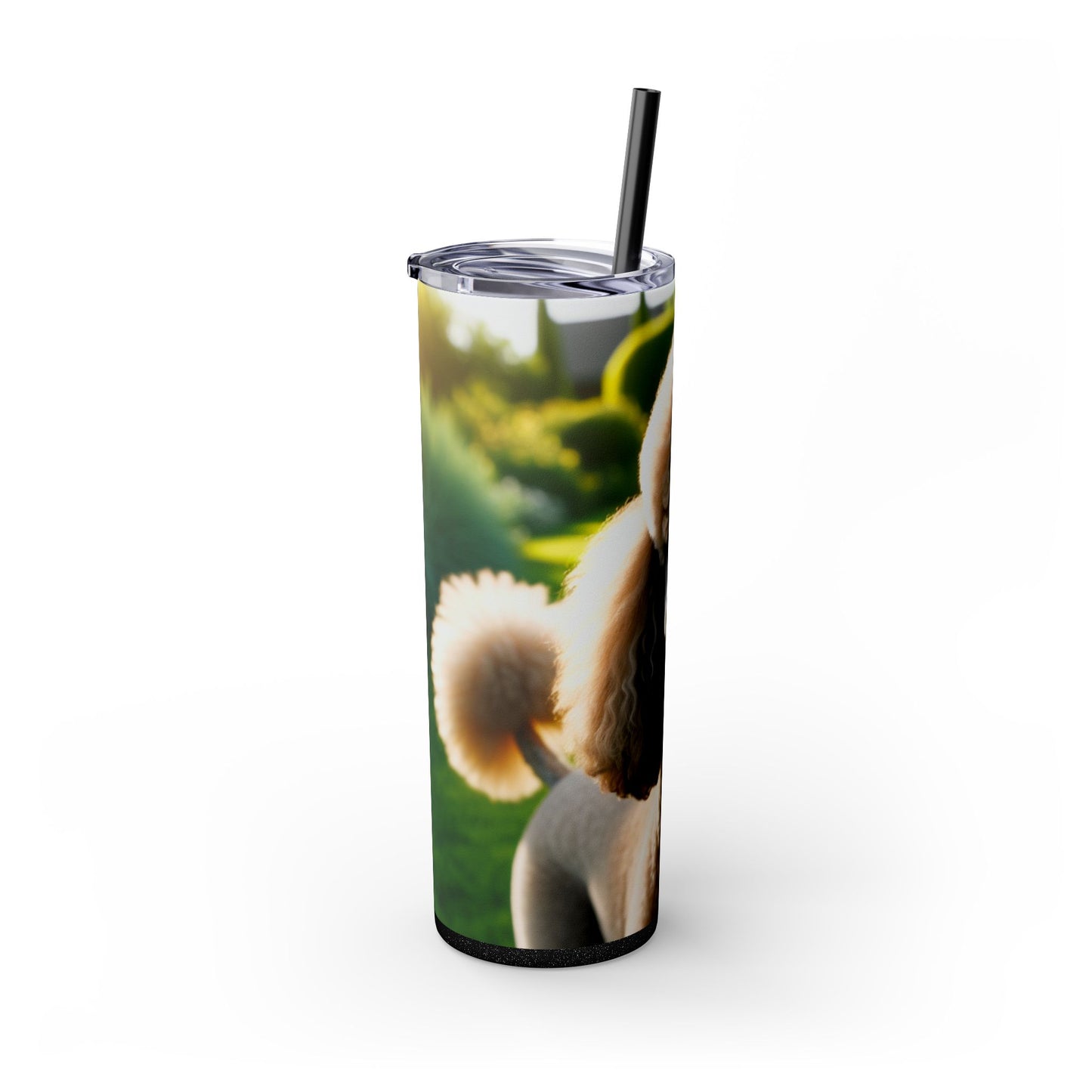 Standard Poodle Skinny Tumbler with Straw, 20oz