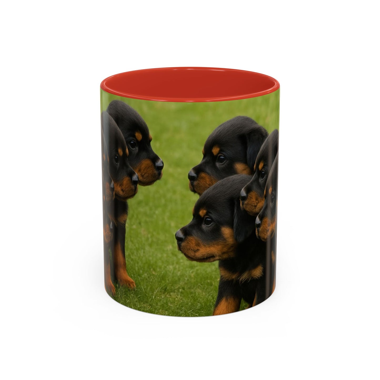 Rottweiler puppies Accent Coffee Mug - Perfect Gift for Dog Lovers