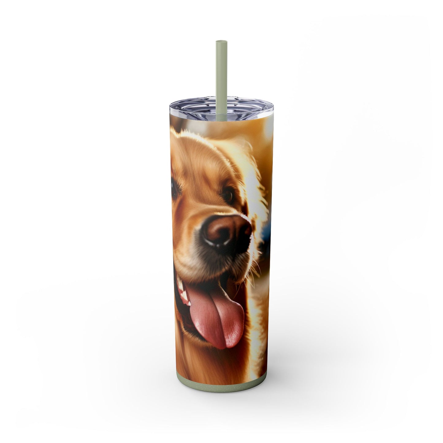 Golden Retriever Tumbler with Straw, 20oz