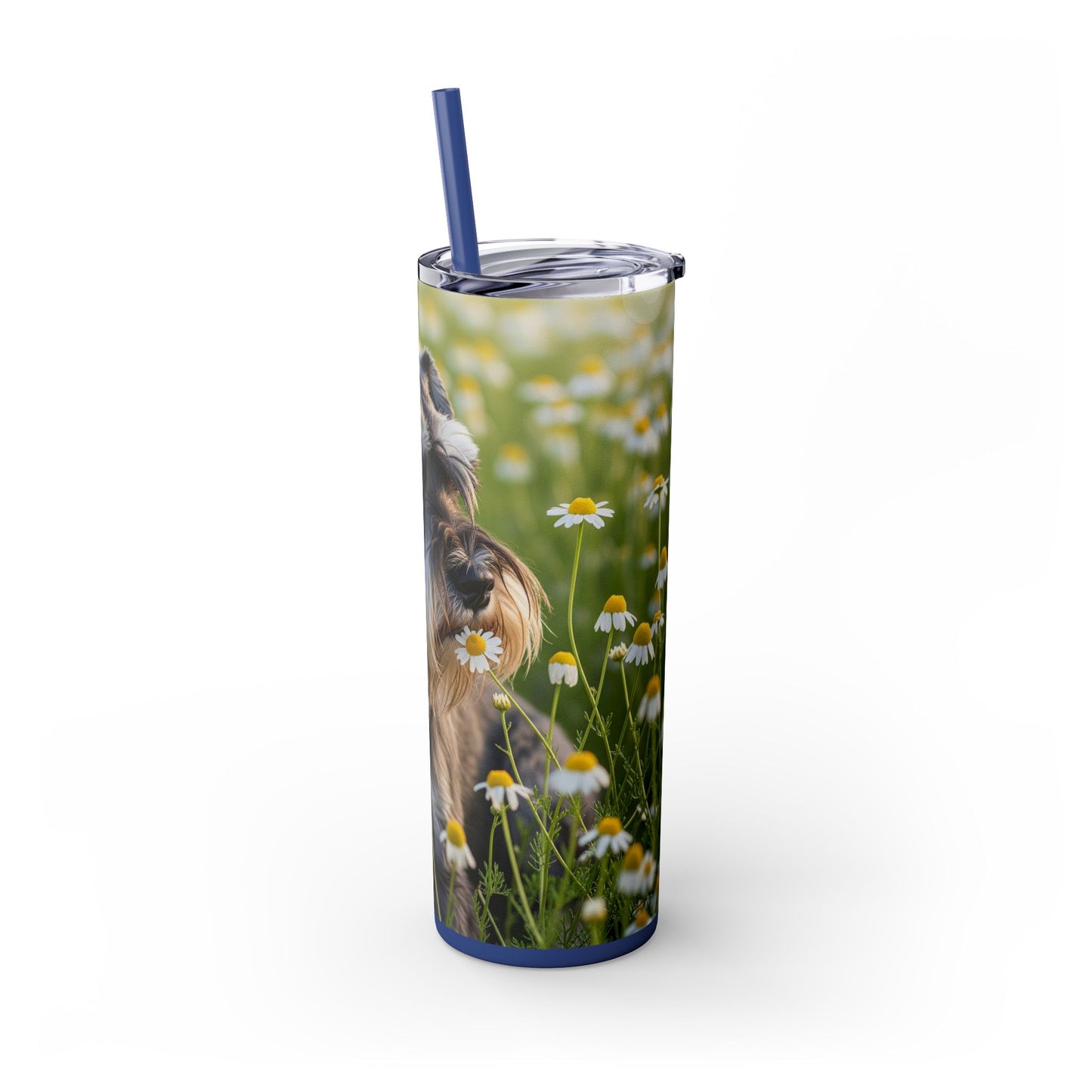 Miniature Schnauzer Skinny Tumbler with Straw, 20oz