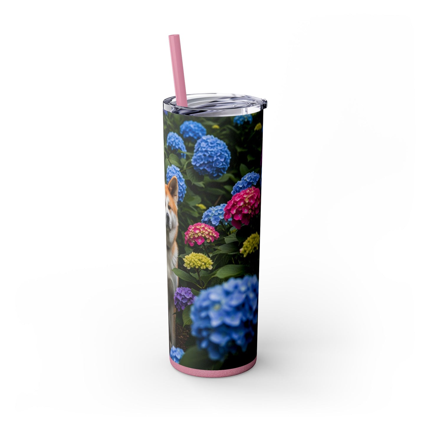 Akita Skinny Tumbler with Straw, 20oz