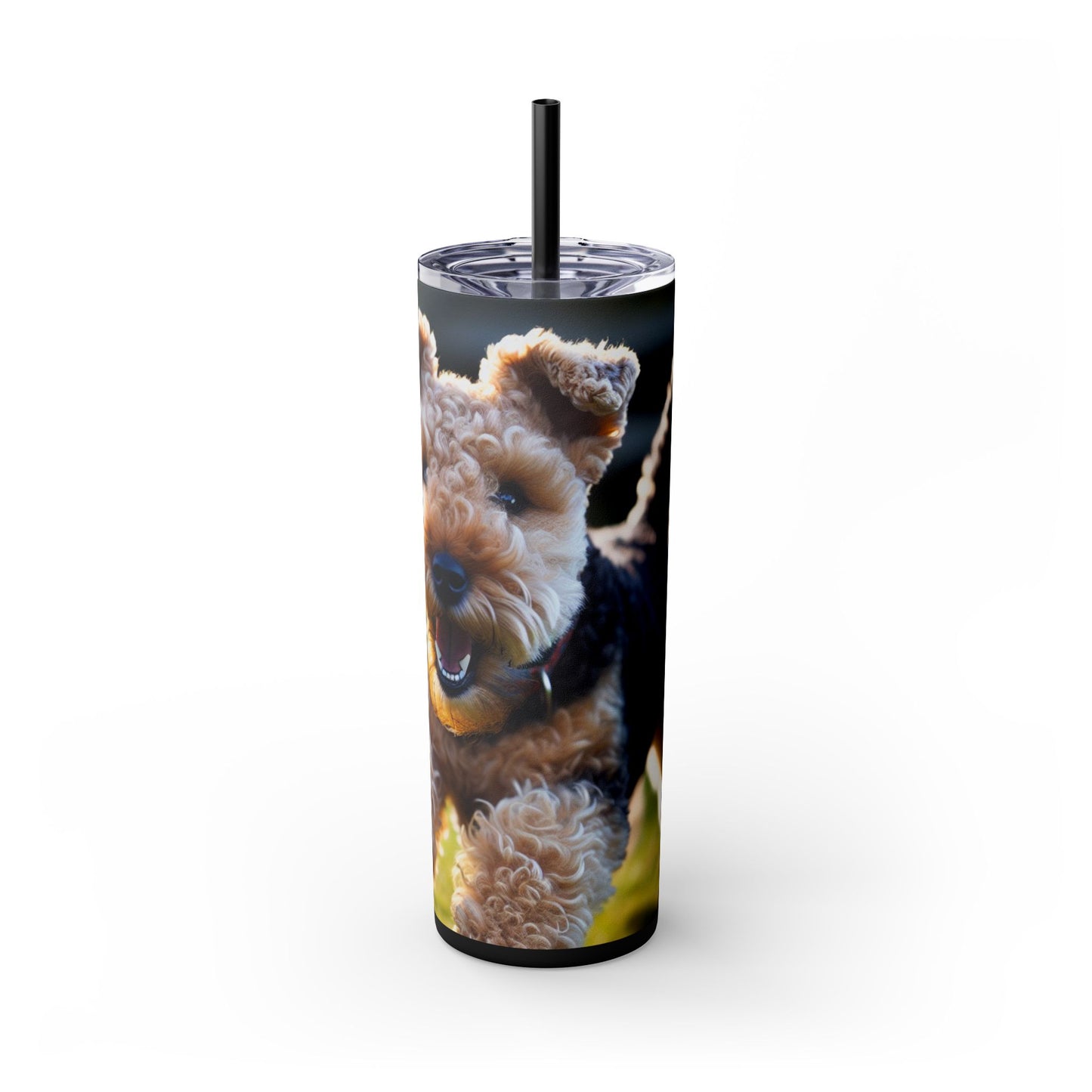 Lakeland Terrier Skinny Tumbler with Straw, 20oz
