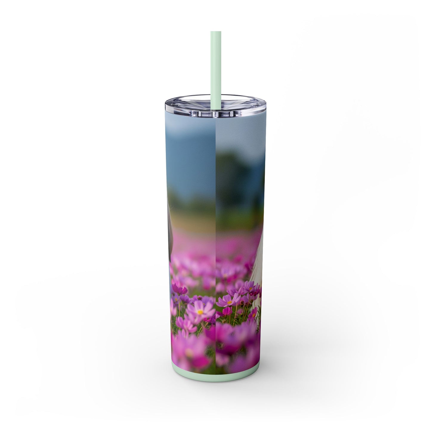 Shih Tzu Skinny Tumbler with Straw, 20oz