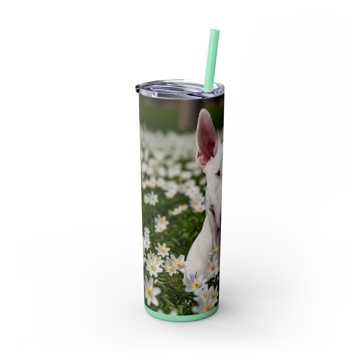 Bull Terrier Tumbler with Straw, 20oz