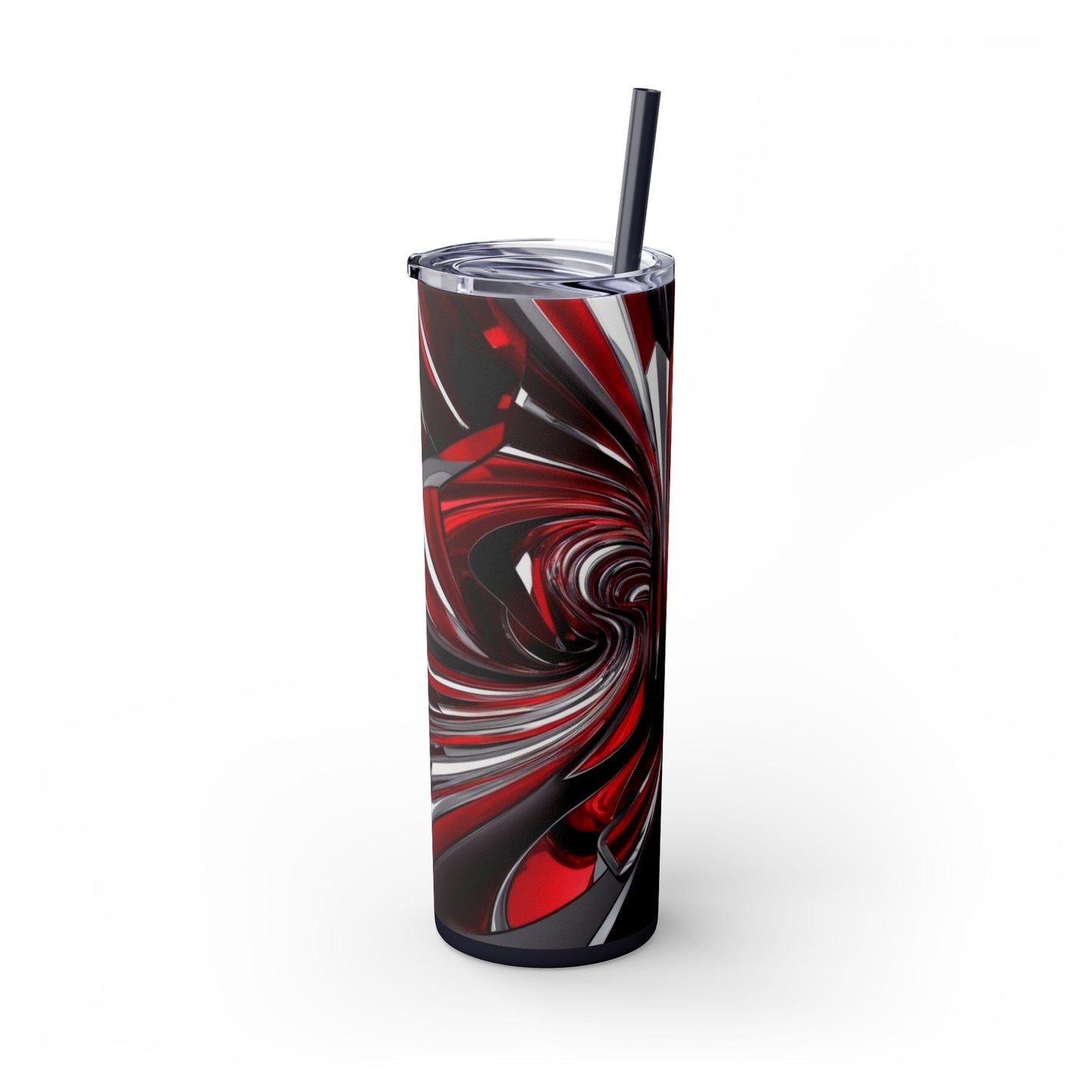 Optical Illusion Skinny Tumbler with Straw, 20oz