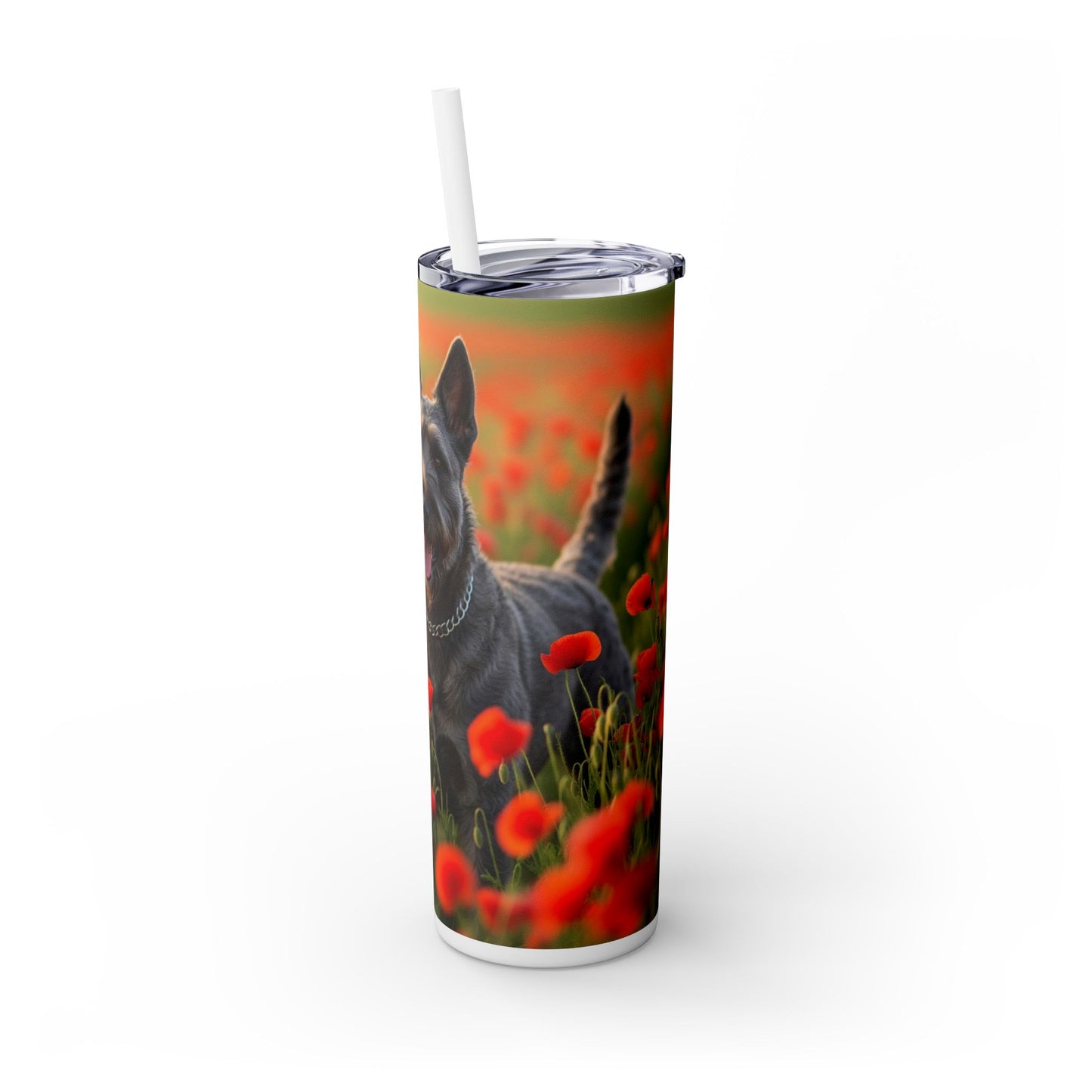 Bouvier des Ardennes Tumbler with Straw, 20oz