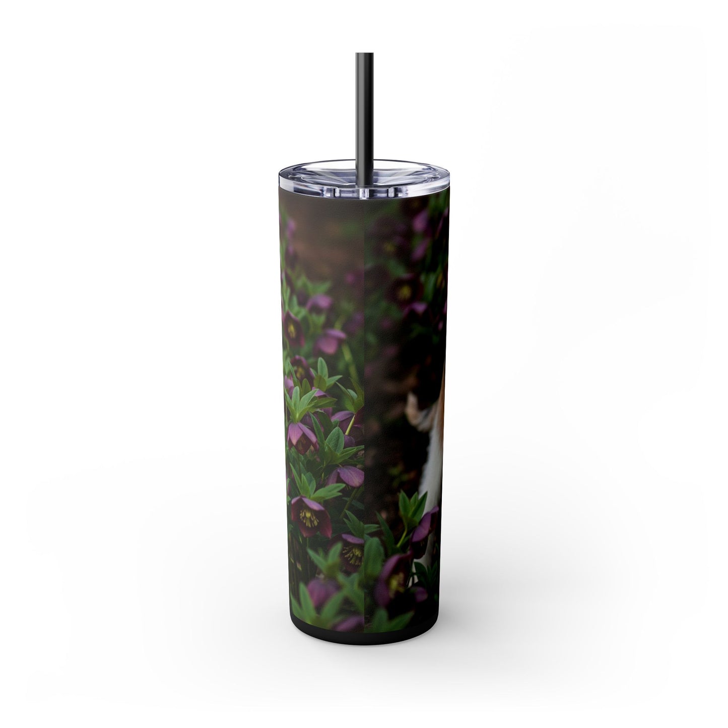 Wire Fox Terrier Skinny Tumbler with Straw, 20oz