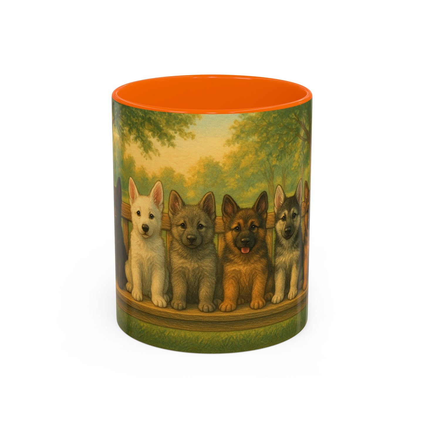 German Shepherd puppies Accent Coffee Mug - Perfect Gift for Dog Lovers
