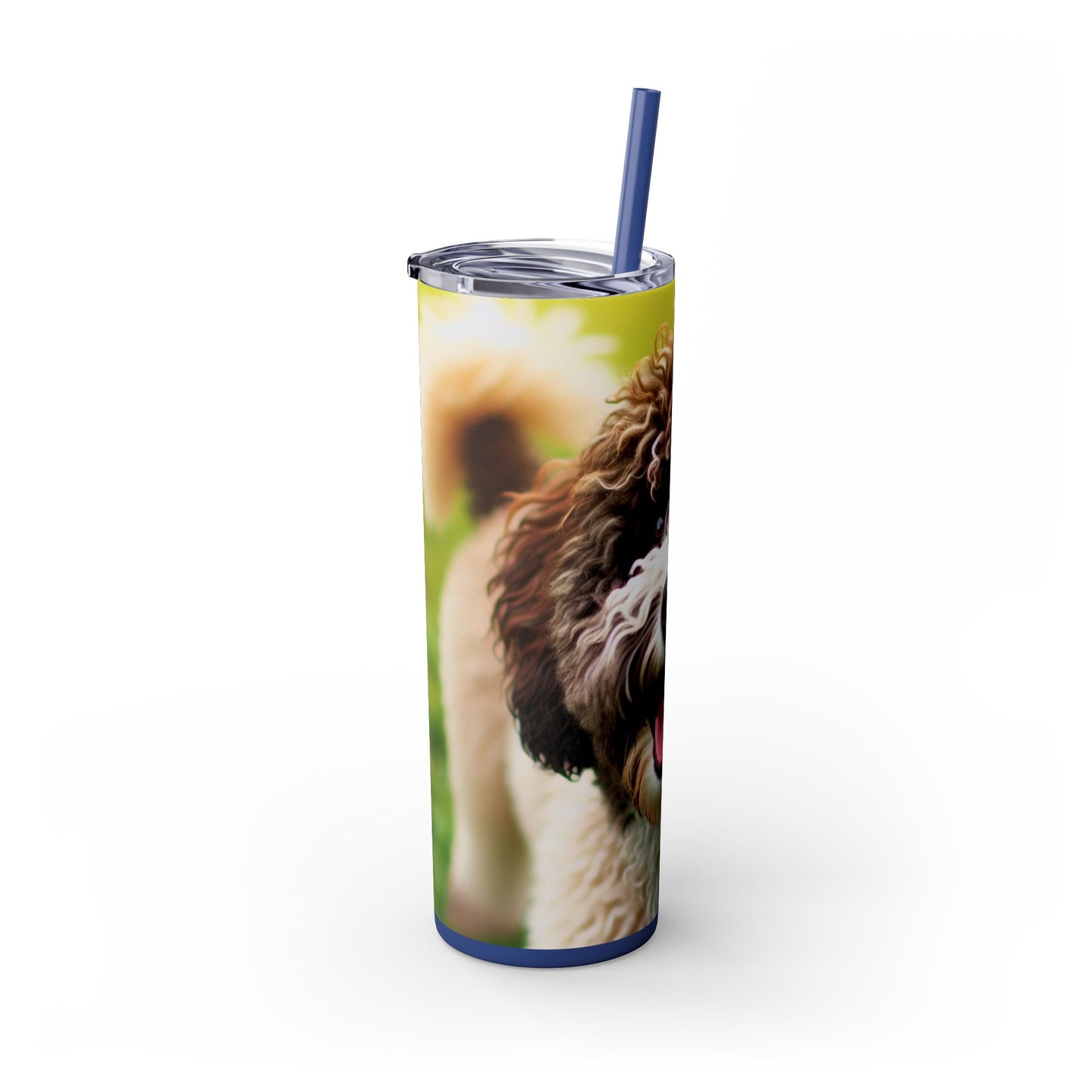 Spanish Water Dog Skinny Tumbler with Straw, 20oz