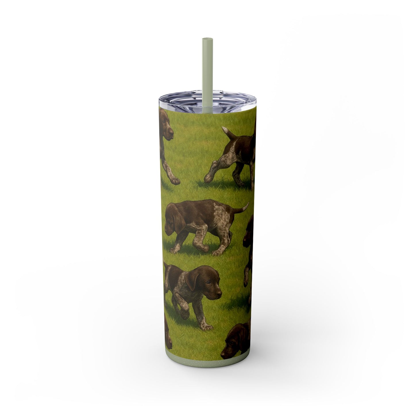 German Shorthaired Pointer puppies Tumbler with Straw, 20oz