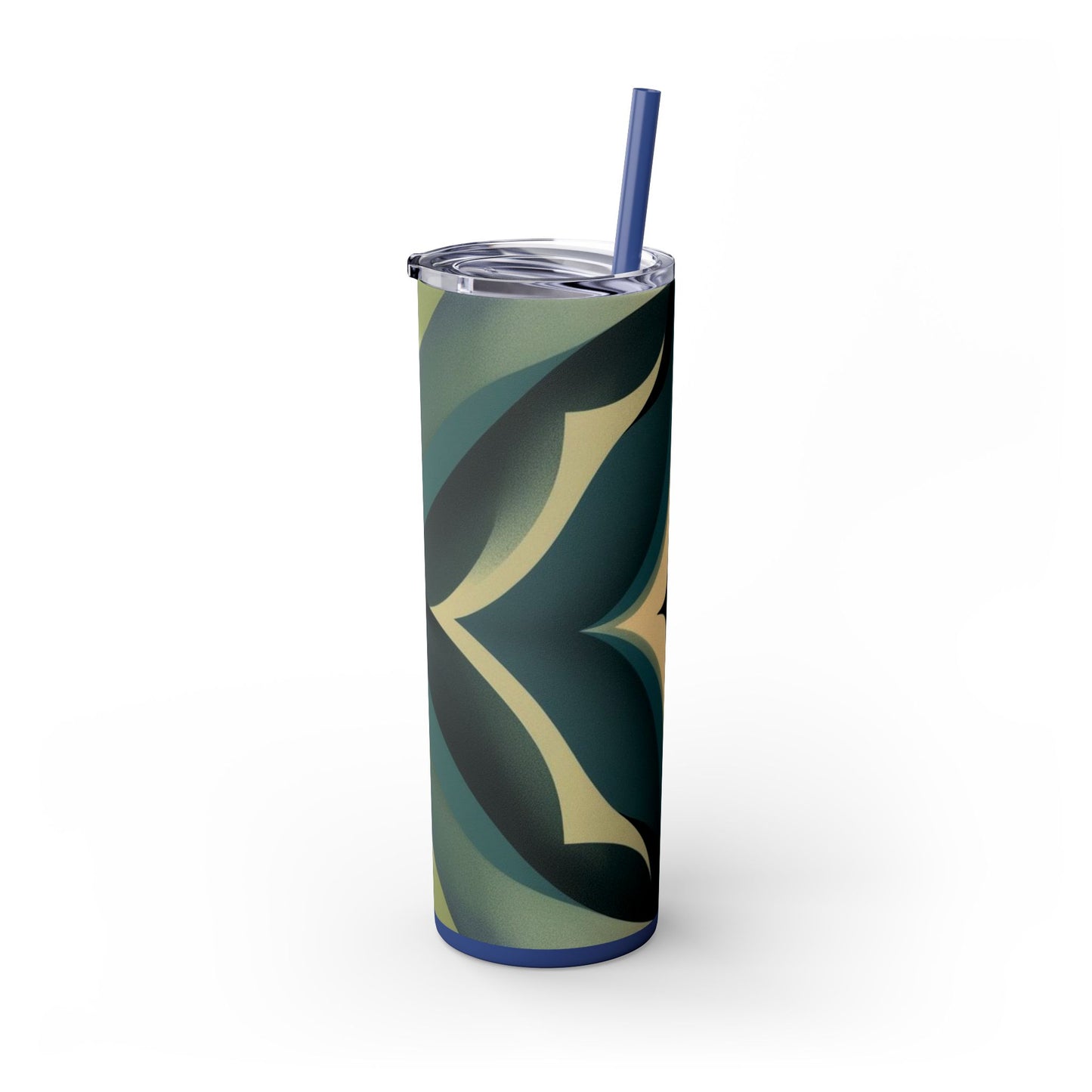 Optical Illusion Skinny Tumbler with Straw, 20oz