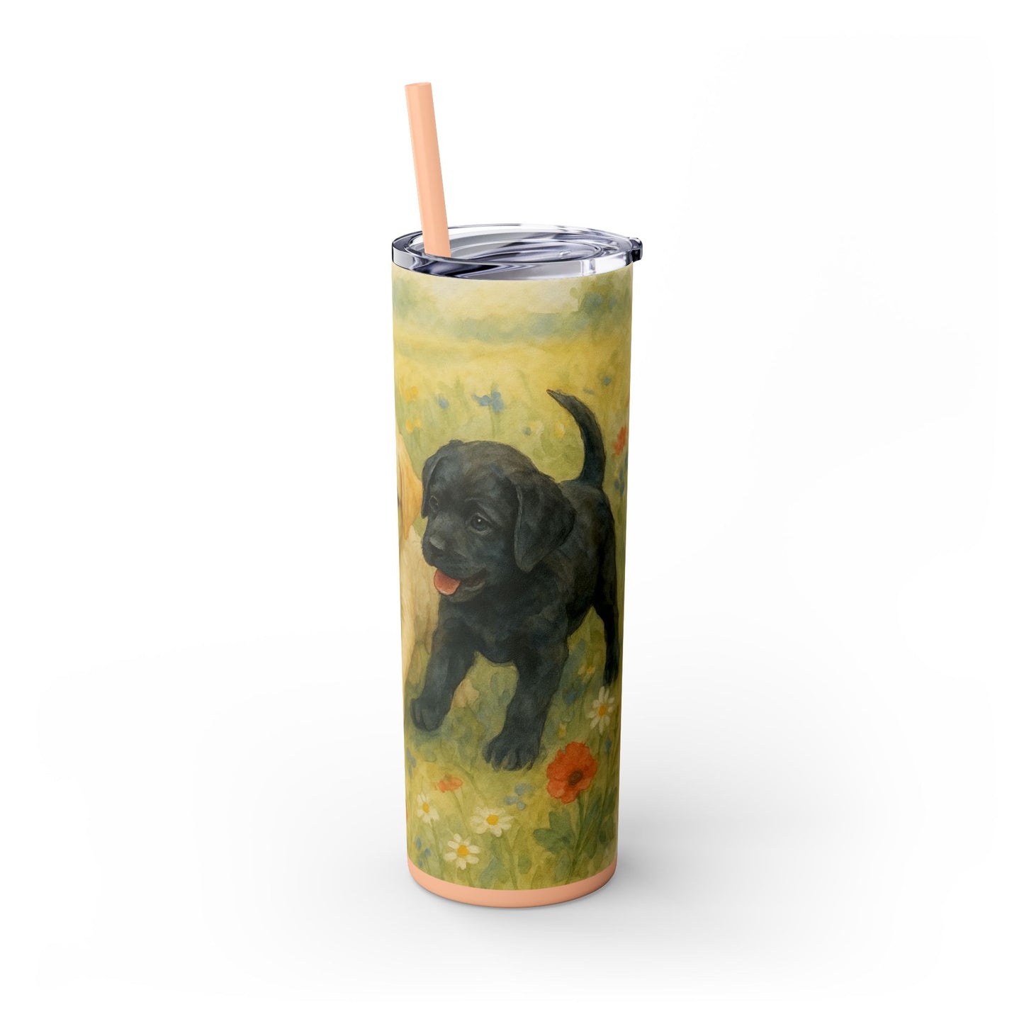 Labrador Retriever puppies Tumbler with Straw, 20oz
