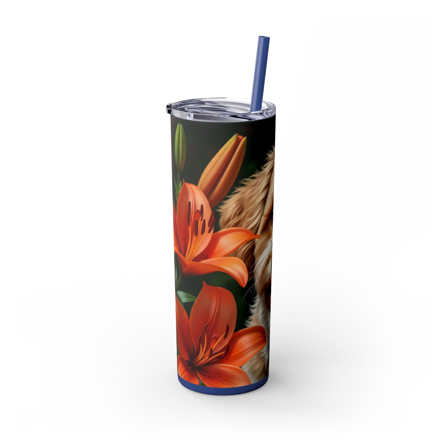 Schnoodle Skinny Tumbler with Straw, 20oz