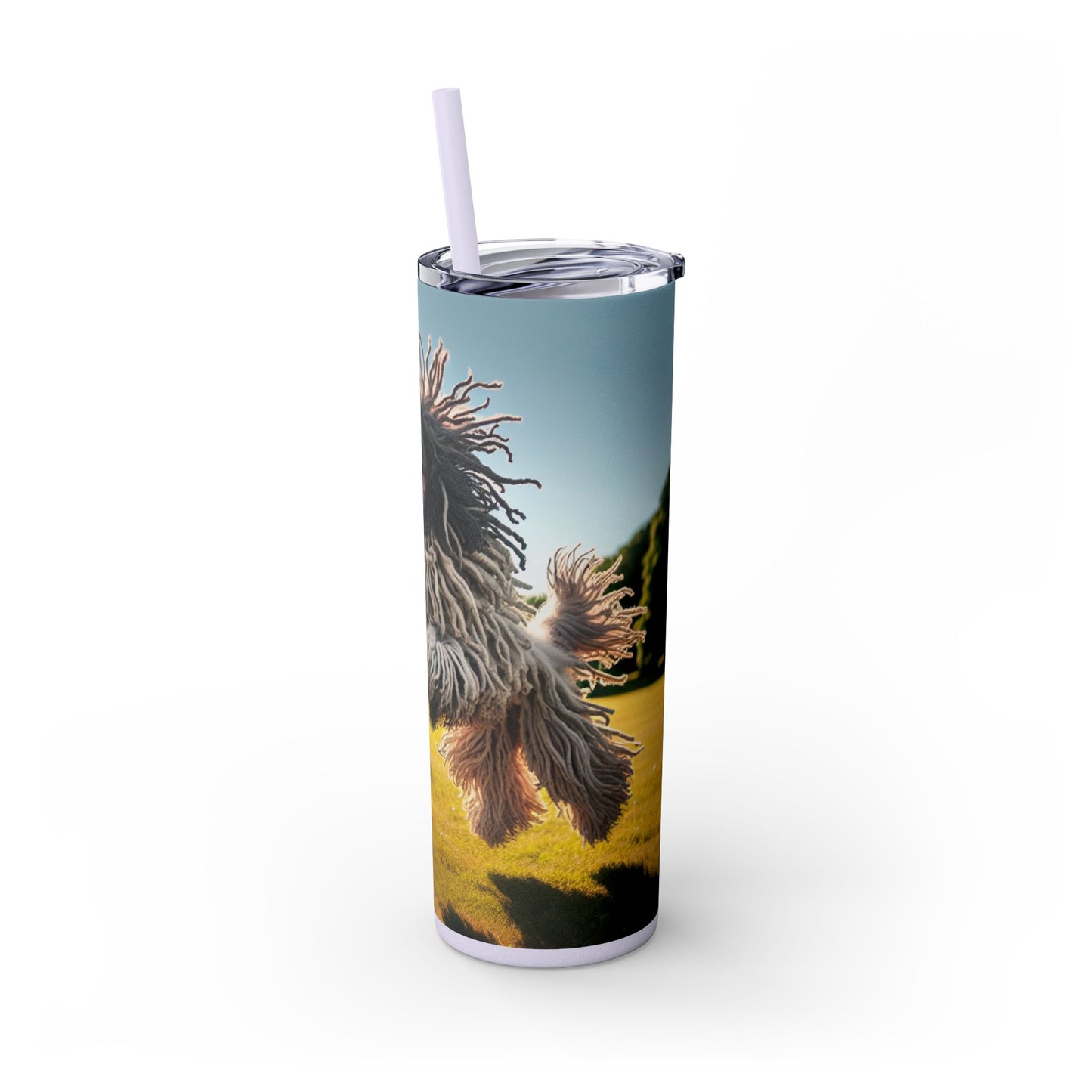 Puli Skinny Tumbler with Straw, 20oz