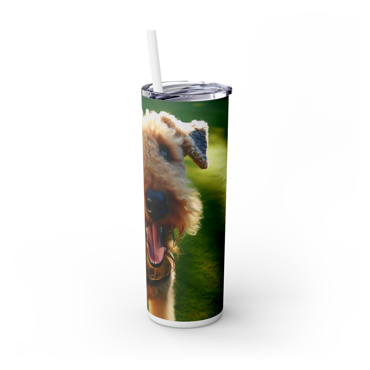 Airedale Terrier Tumbler with Straw, 20oz