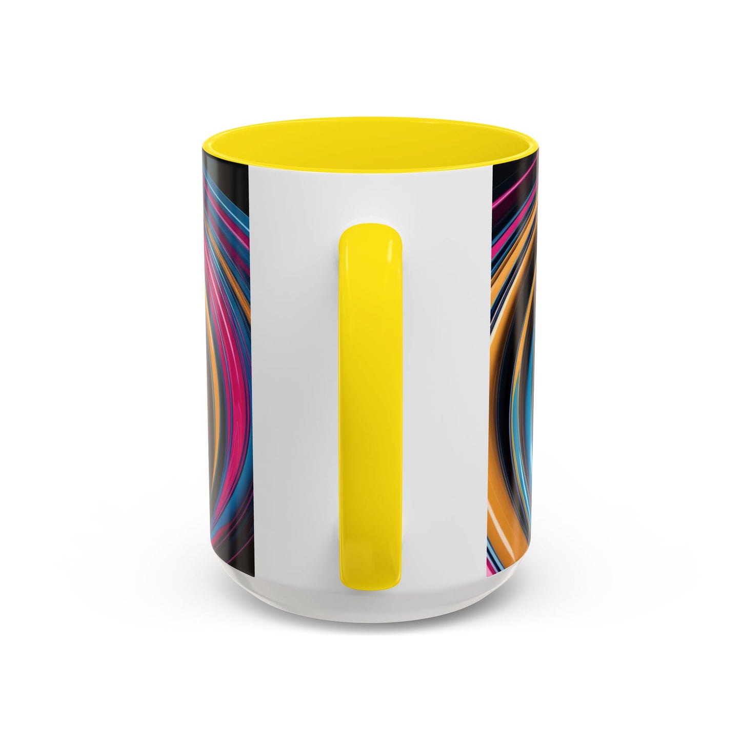 Optical Illusion Accent Mug – Ceramic Coffee Cup