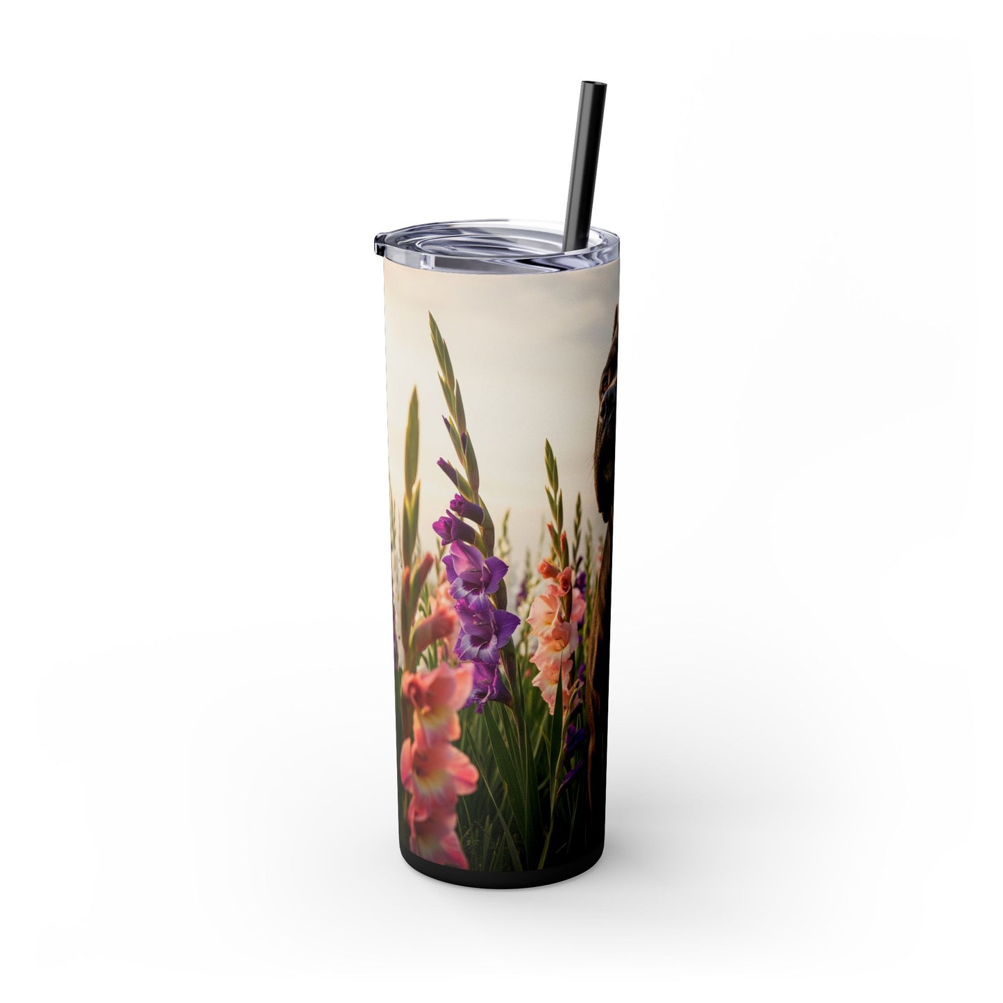 Cane Corso Skinny Tumbler with Straw, 20oz