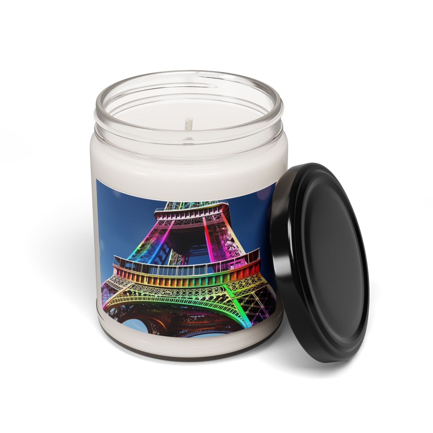 Rainbow Eiffel Tower La Tour Eiffel- Scented Soy Candle, 9oz