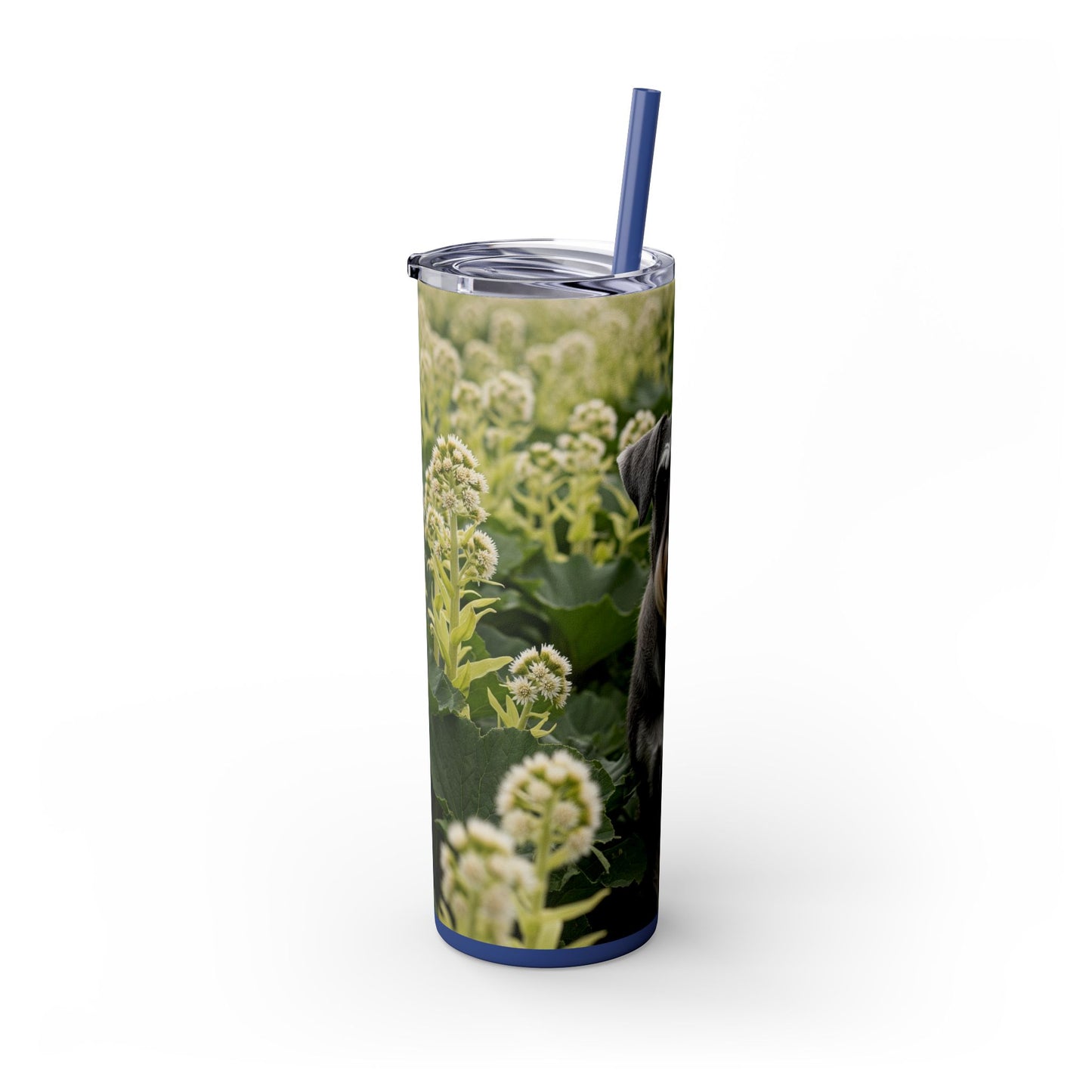 Standard Schnauzer Skinny Tumbler with Straw, 20oz