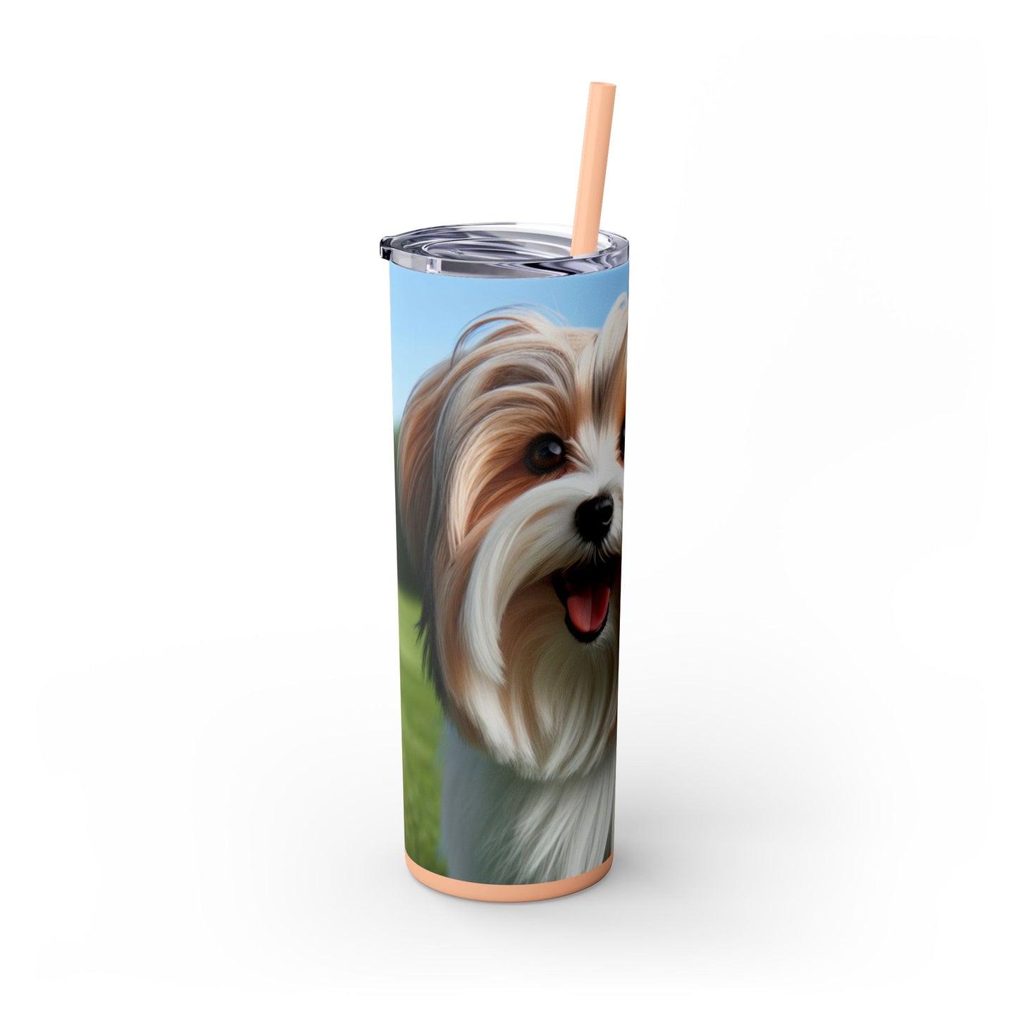 Biewer Terrier Tumbler with Straw, 20oz