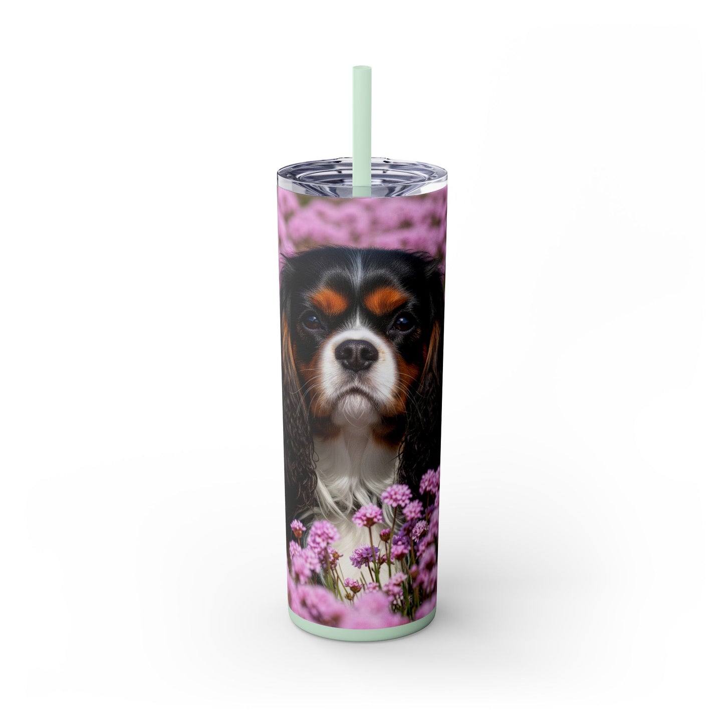 King Charles Spaniel Tumbler with Straw, 20oz