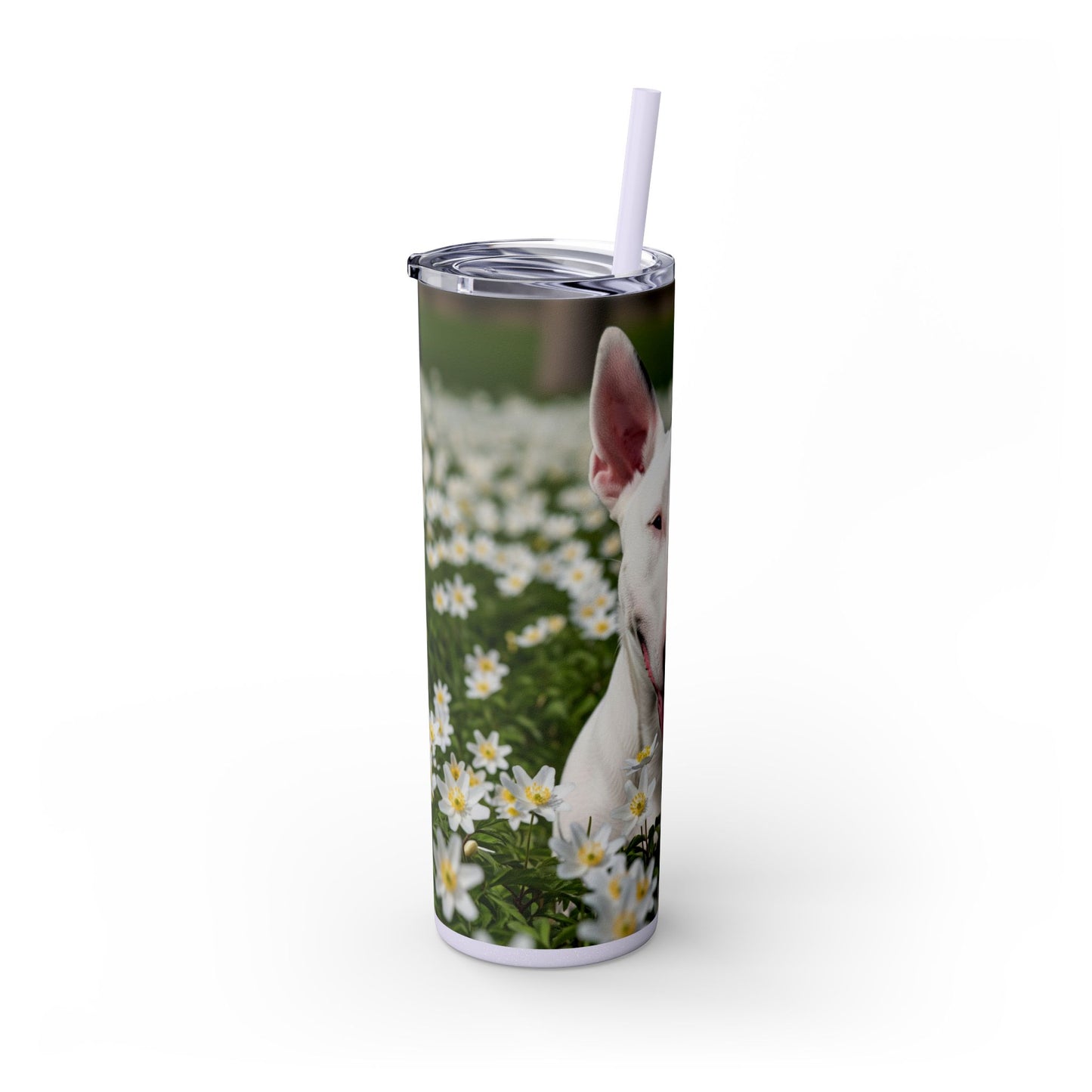 Bull Terrier Tumbler with Straw, 20oz
