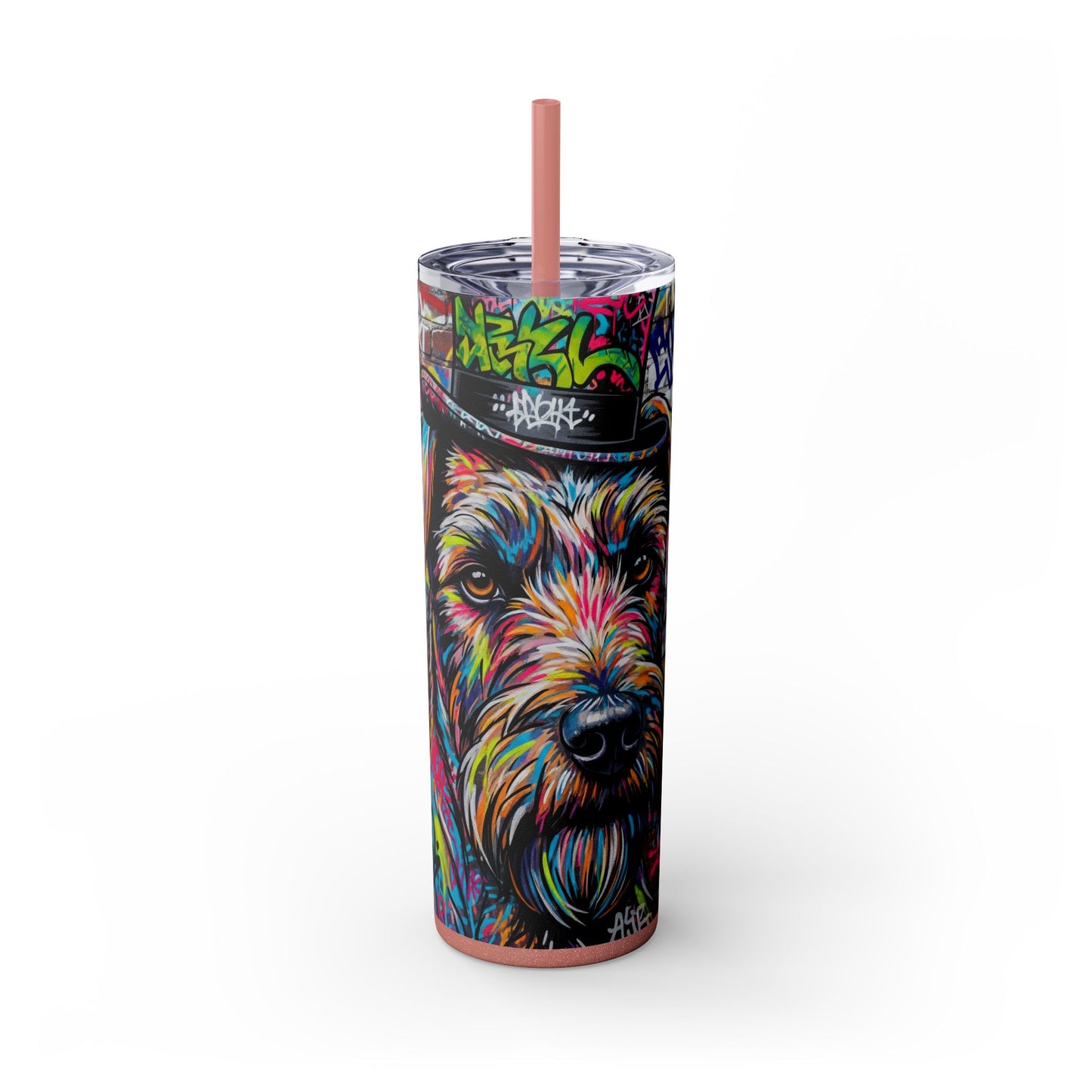 Teddy Roosevelt Terrier Tumbler with Straw, 20oz