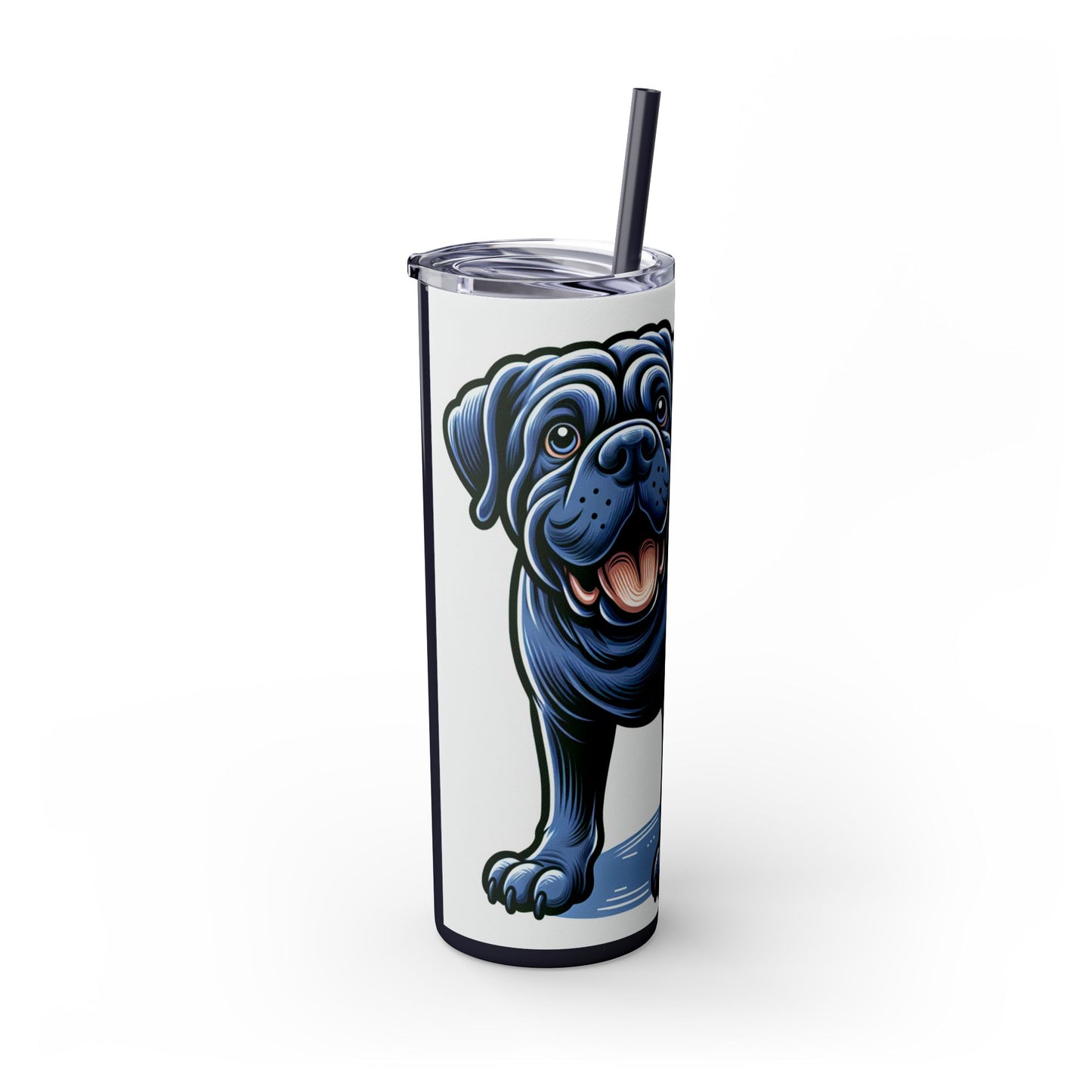 Neapolitan Mastiff Tumbler with Straw, 20oz