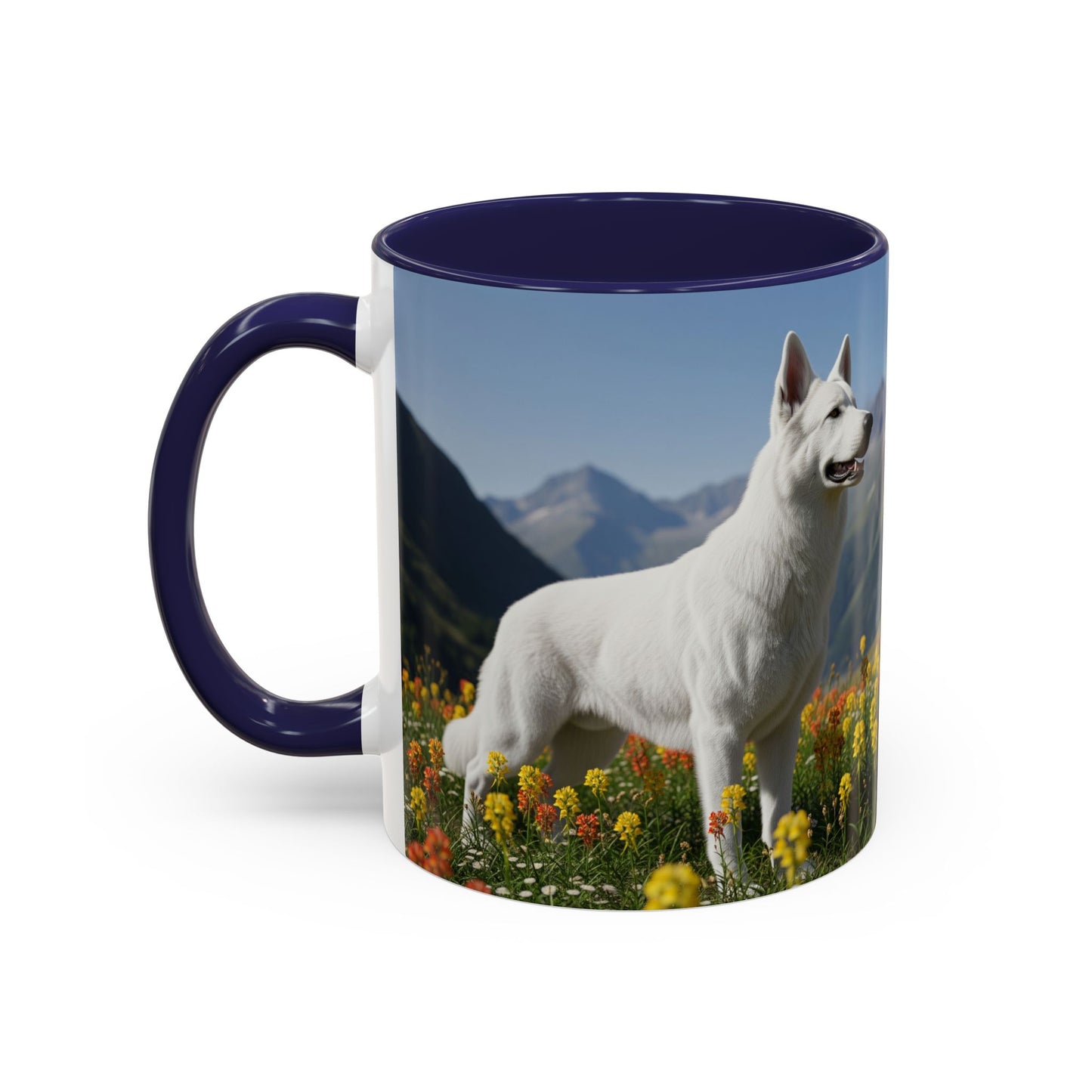 White Swiss Shepherd Dog Accent Coffee Mug - Perfect Gift for Dog Lovers