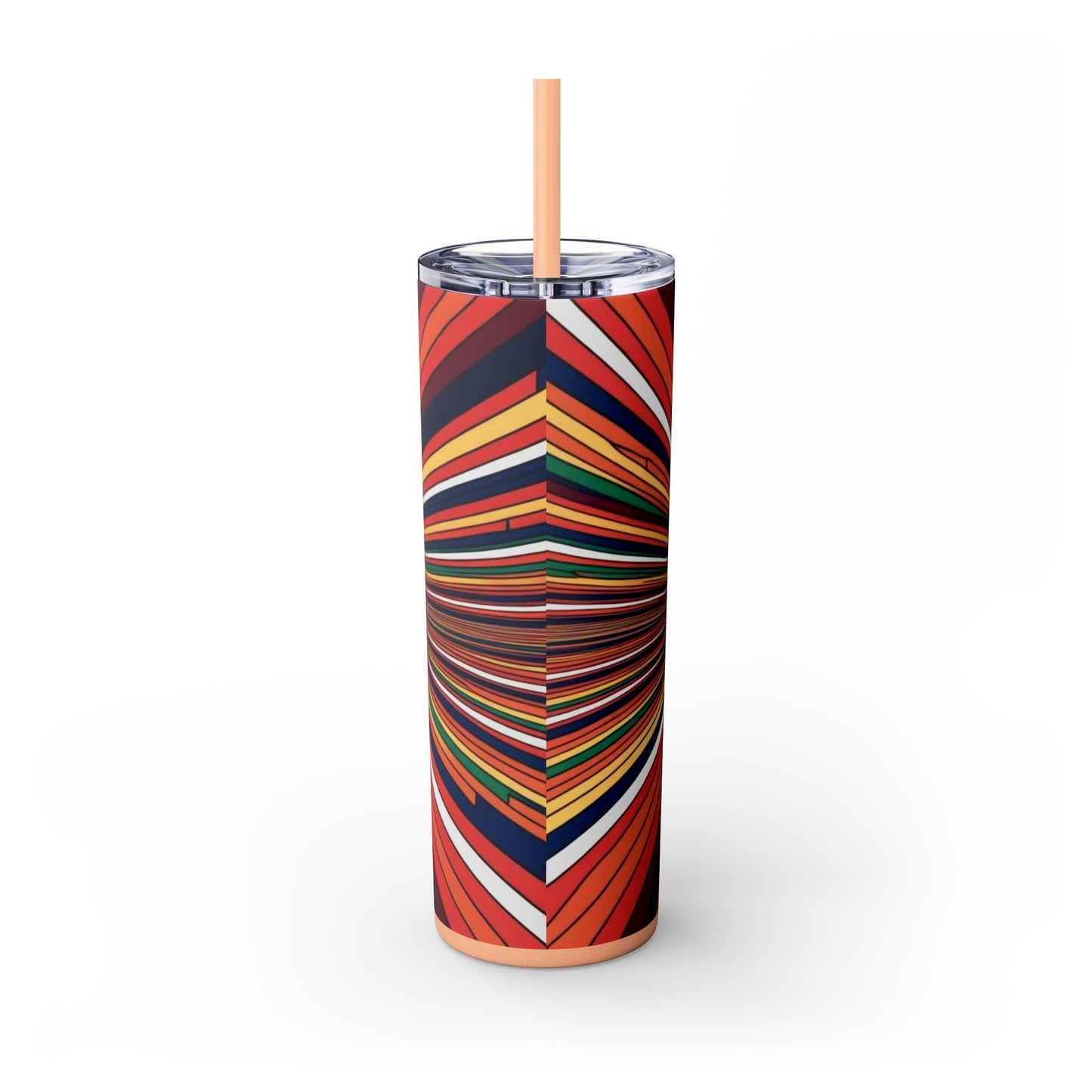 Optical Illusion Skinny Tumbler with Straw, 20oz