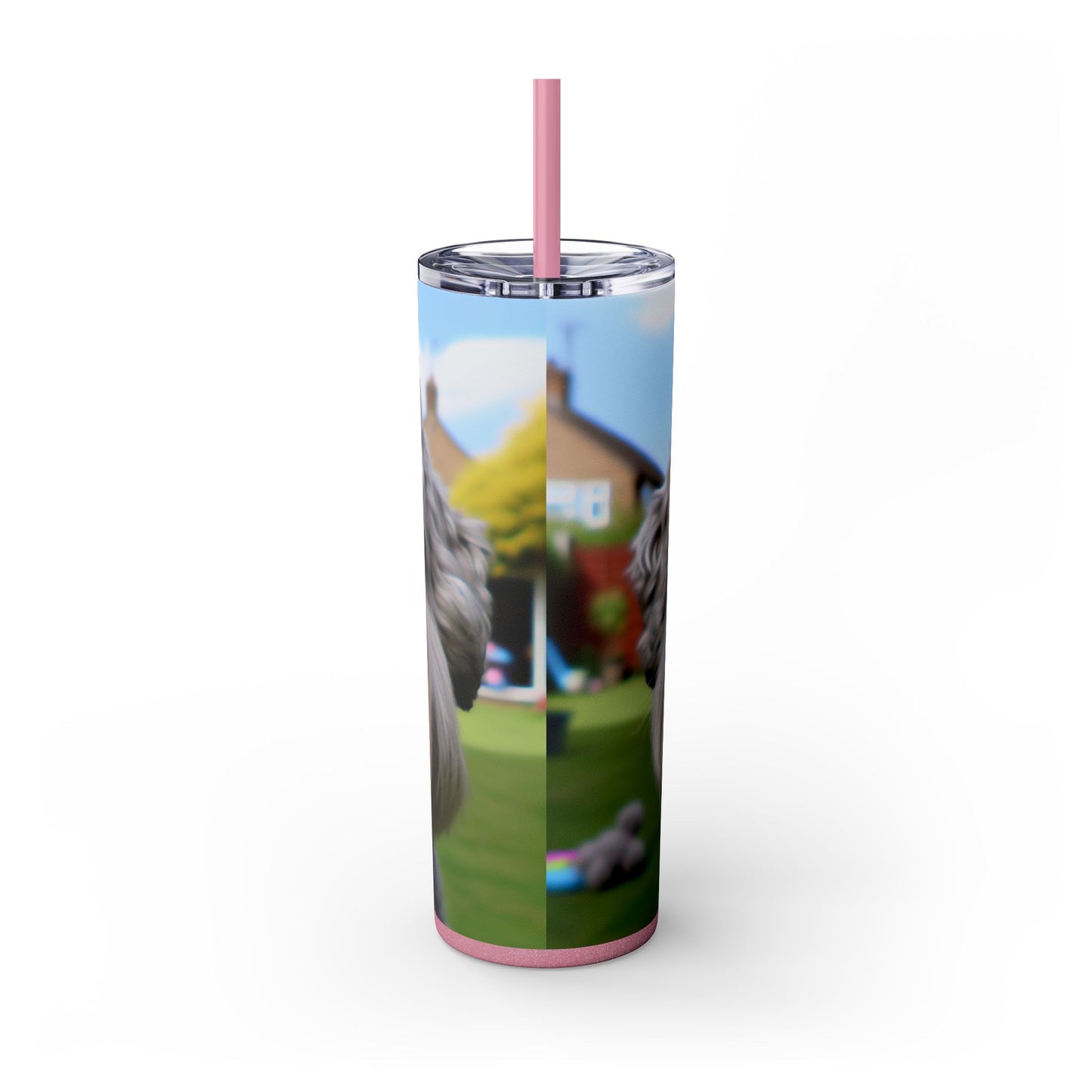 Schnoodle Skinny Tumbler with Straw, 20oz