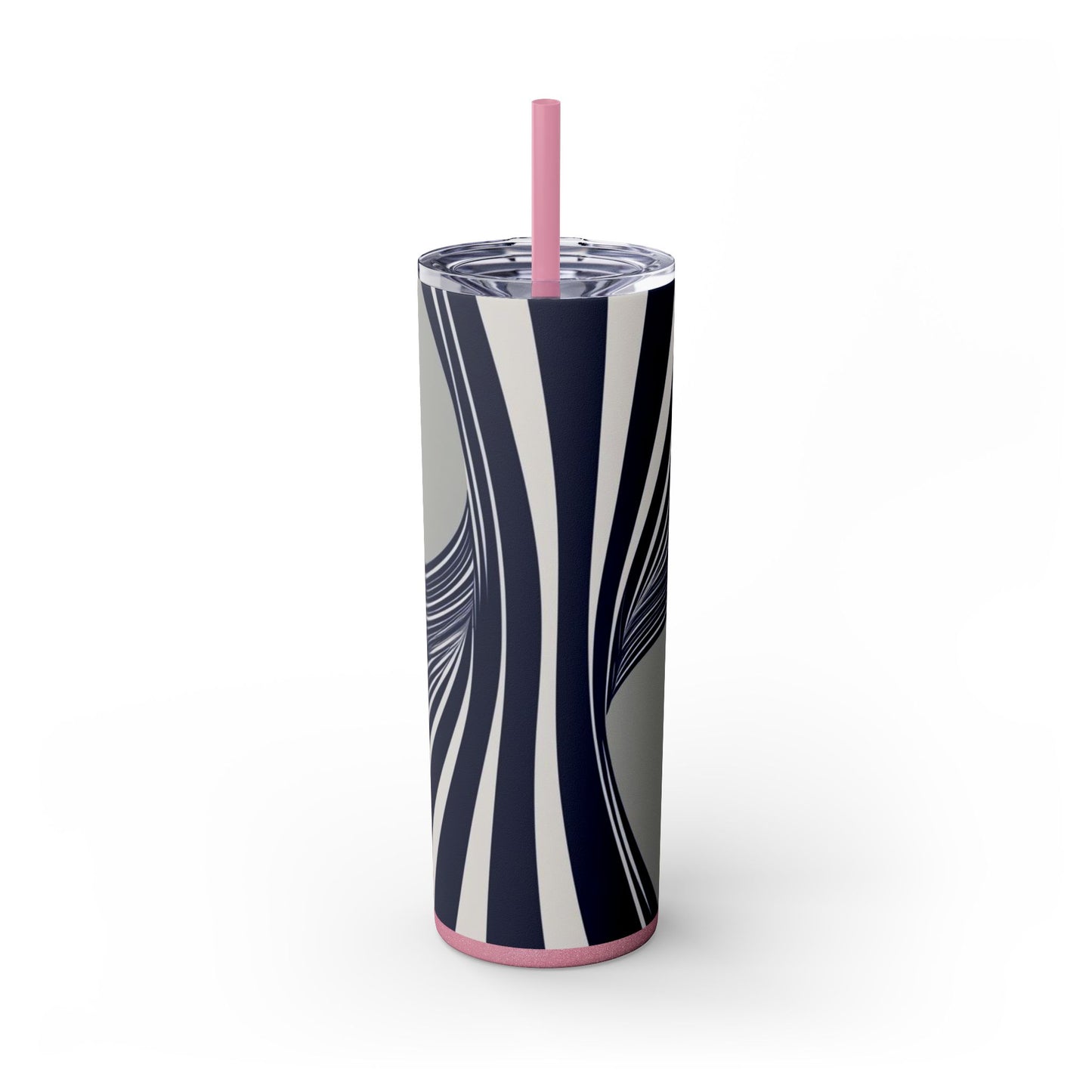 Optical Illusion Skinny Tumbler with Straw, 20oz