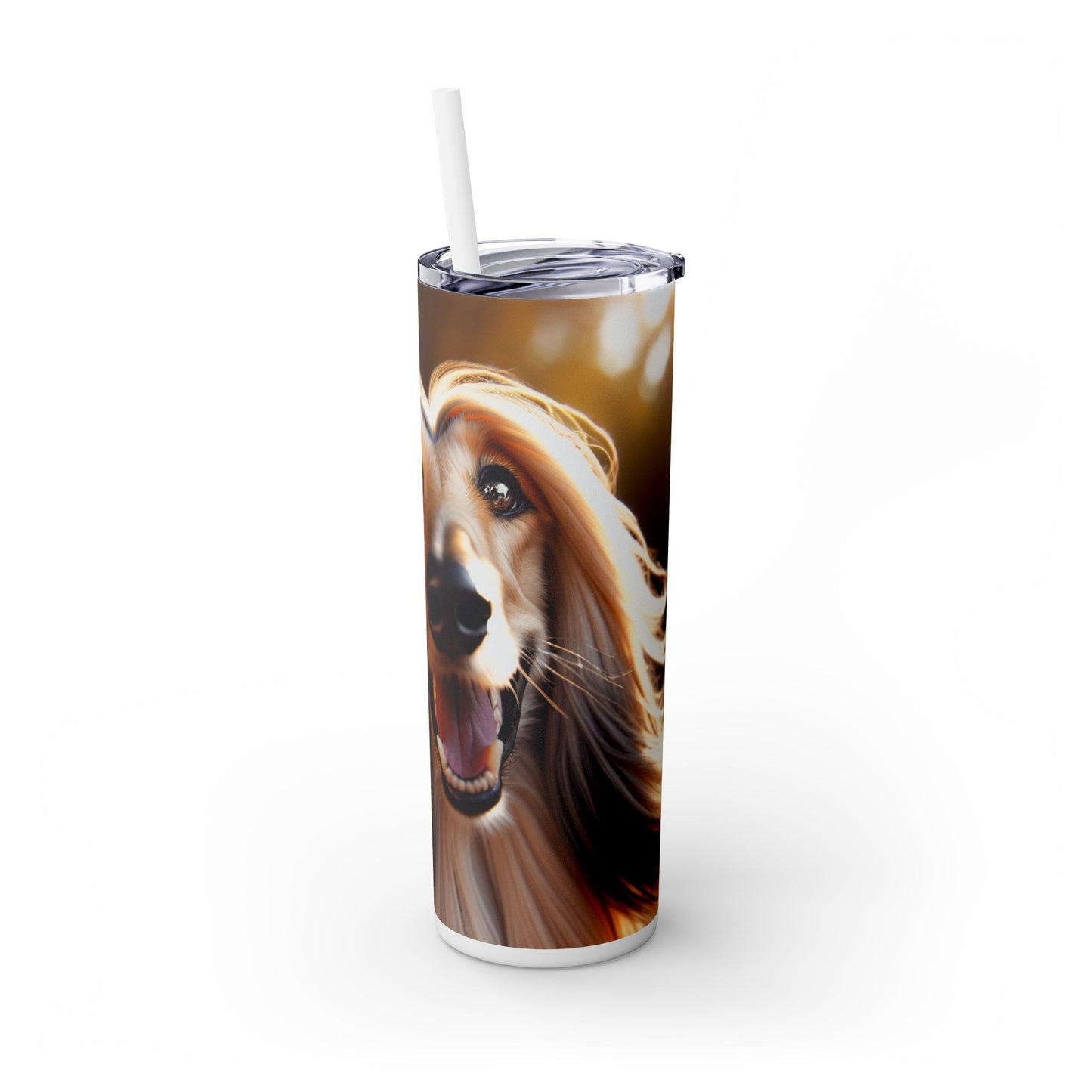 Afghan Hound Tumbler with Straw, 20oz