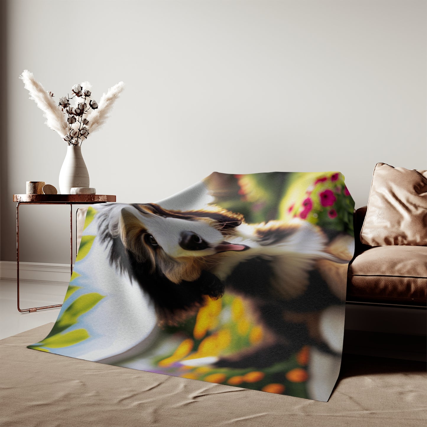Bernedoodle Sweatshirt Blanket