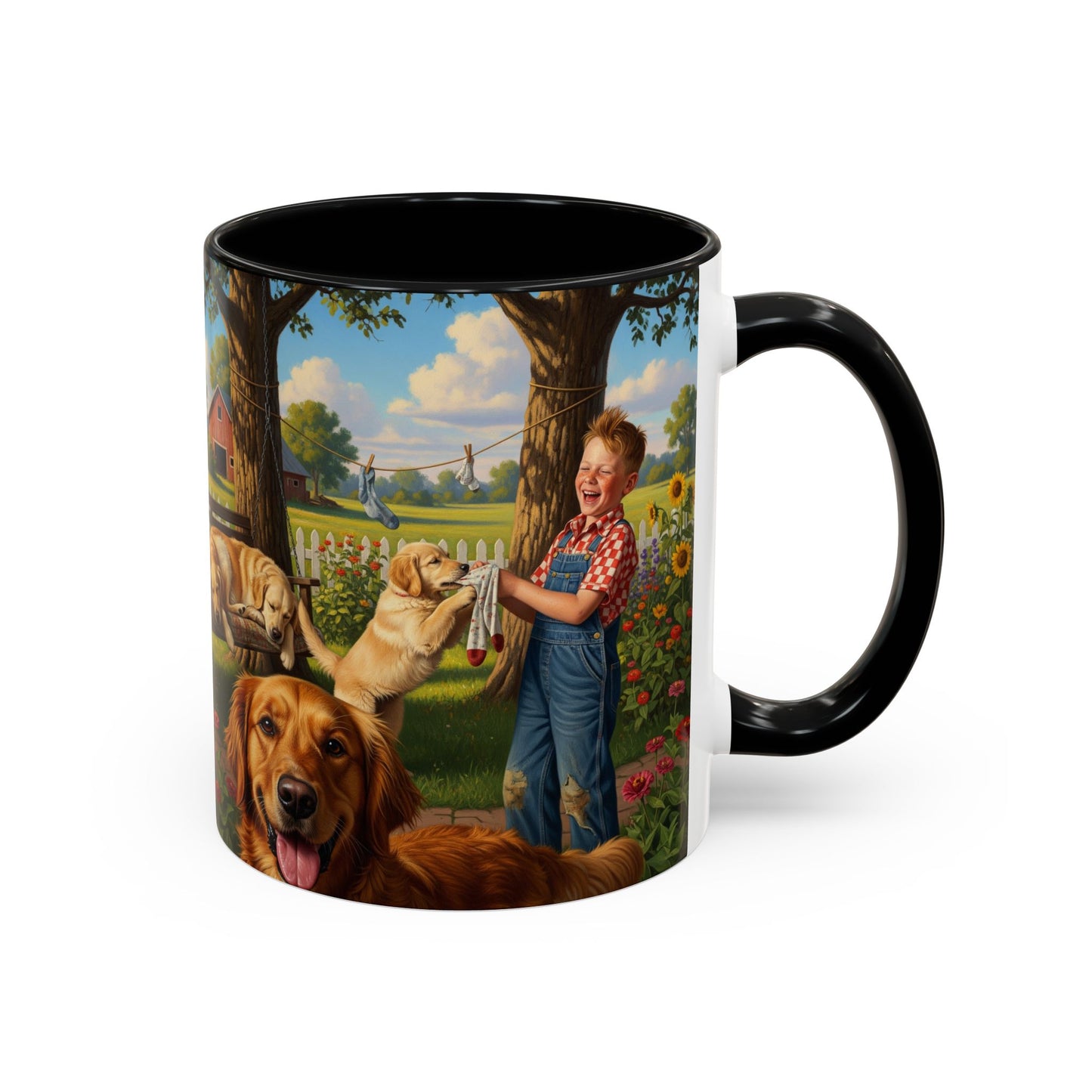 Golden Retriever Accent Coffee Mug - Perfect Gift for Dog Lovers