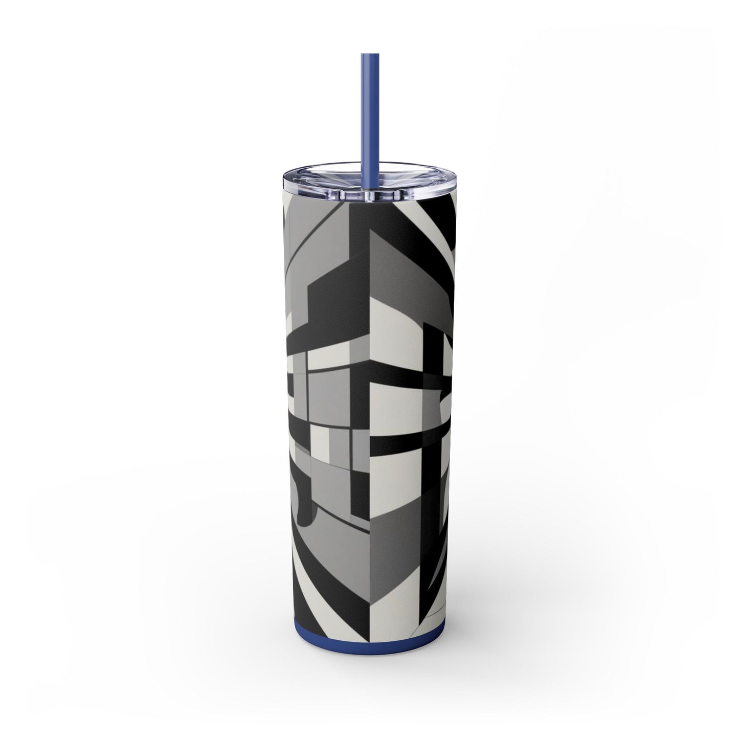 Optical Illusion Skinny Tumbler with Straw, 20oz