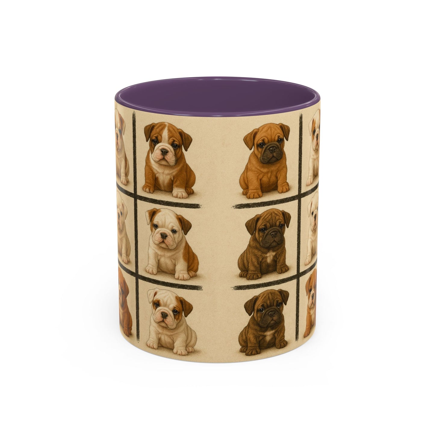 Bulldog puppies Accent Coffee Mug - Perfect Gift for Dog Lovers