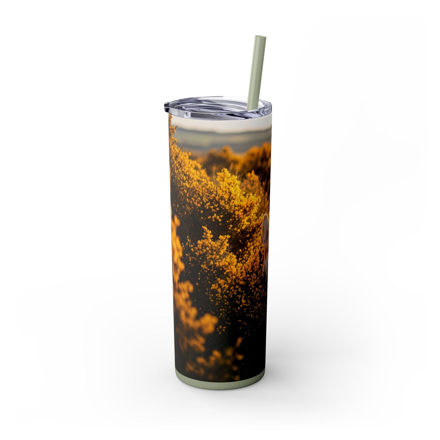 Pembroke Welsh Corgi Skinny Tumbler with Straw, 20oz