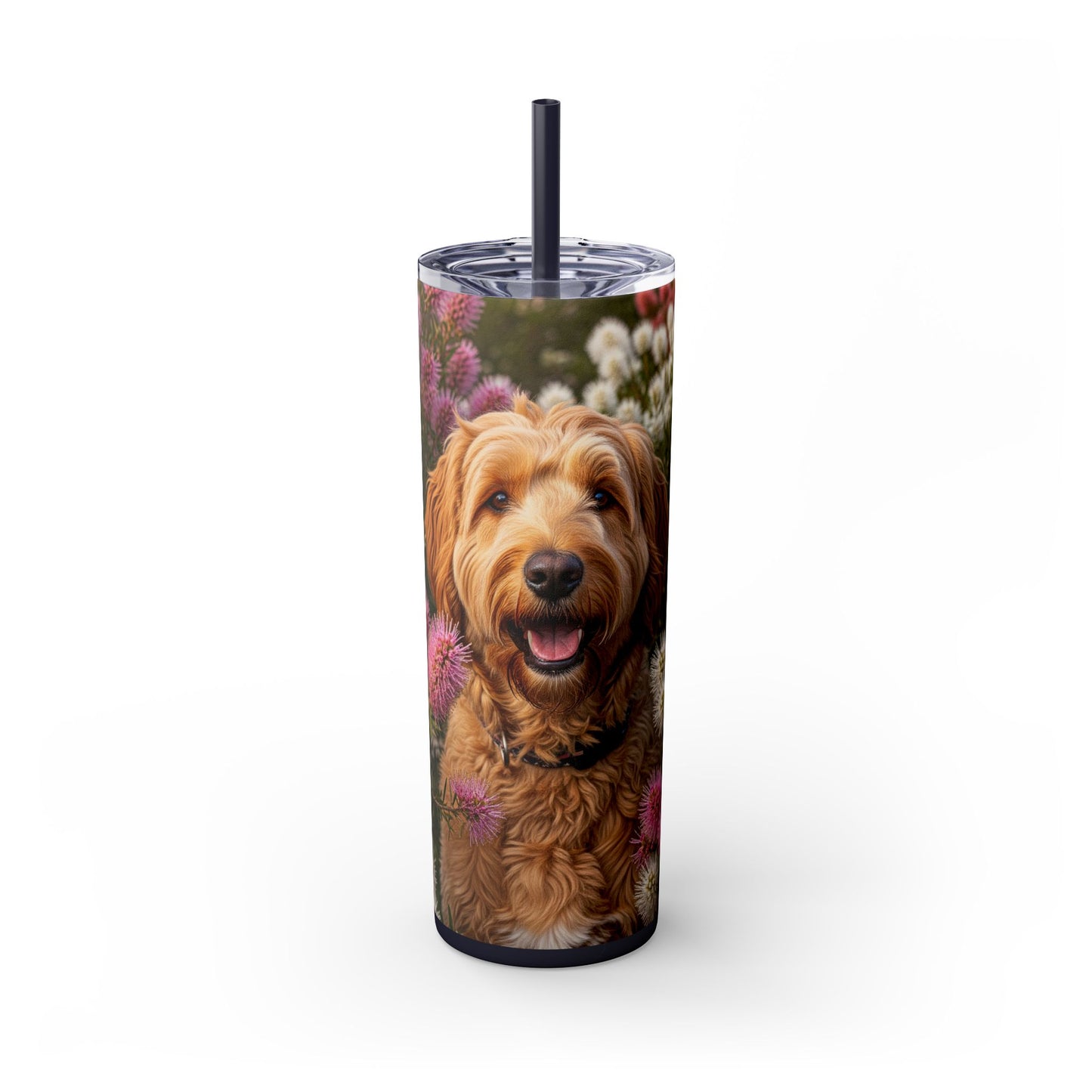 Goldendoodle Tumbler with Straw, 20oz