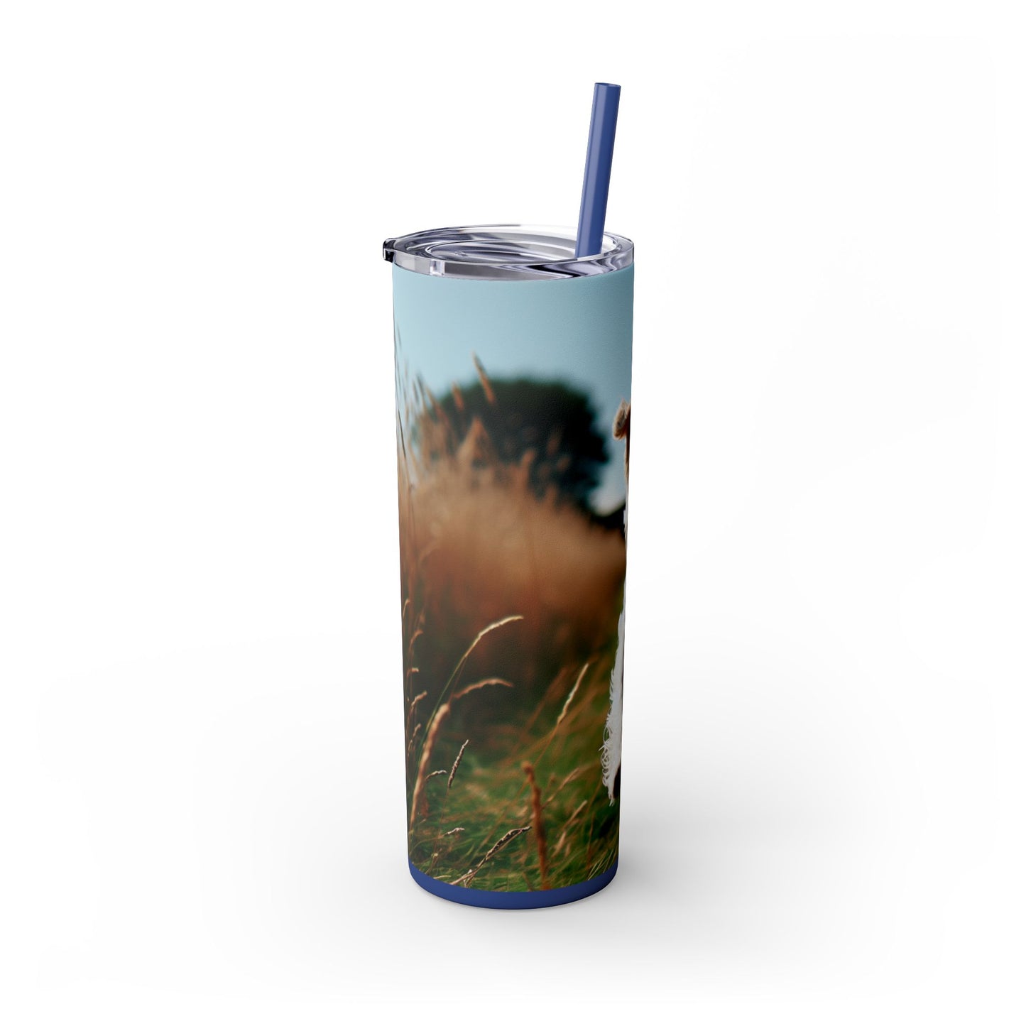Tenterfield Terrier Skinny Tumbler with Straw, 20oz