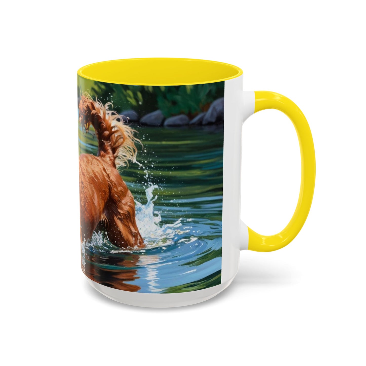 Taza de café con diseño de Spaniel de Agua Irlandés: el regalo perfecto para los amantes de los perros.
