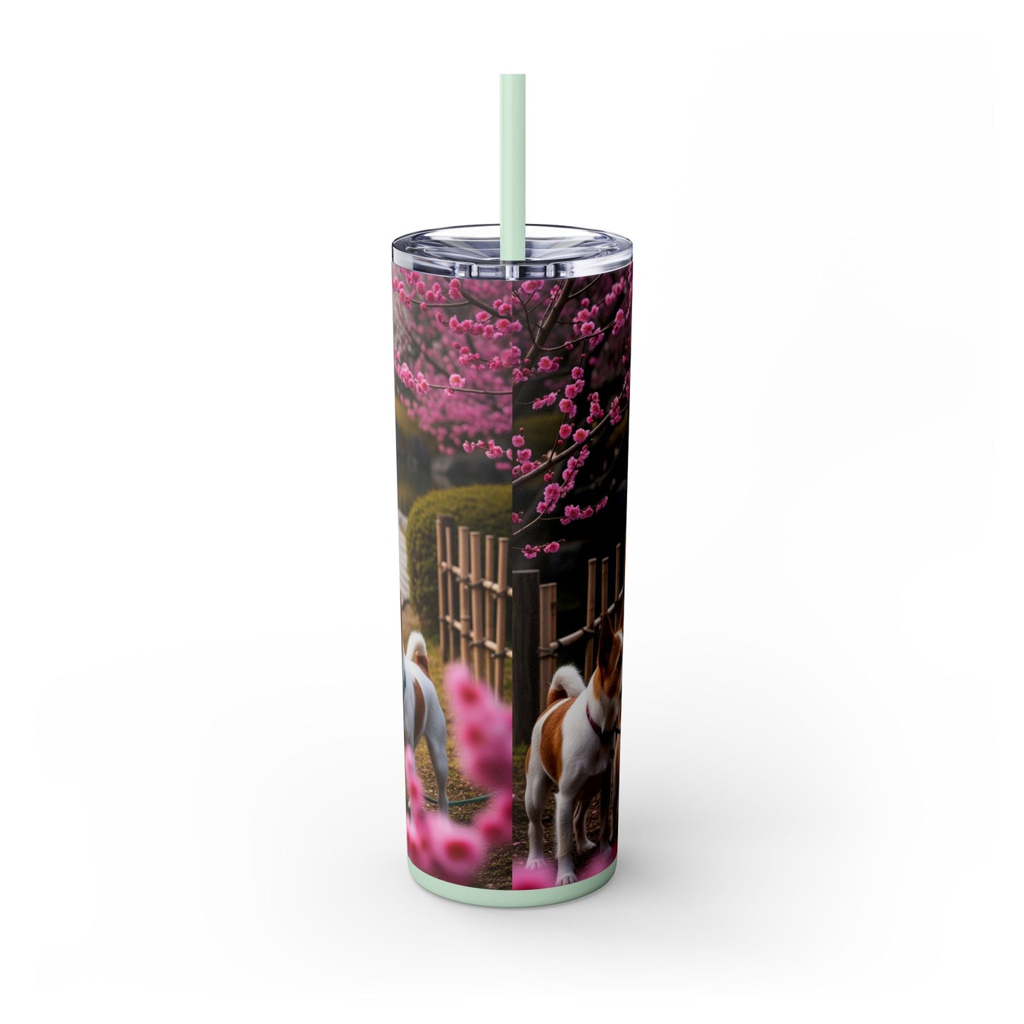 Japanese Terrier Tumbler with Straw, 20oz
